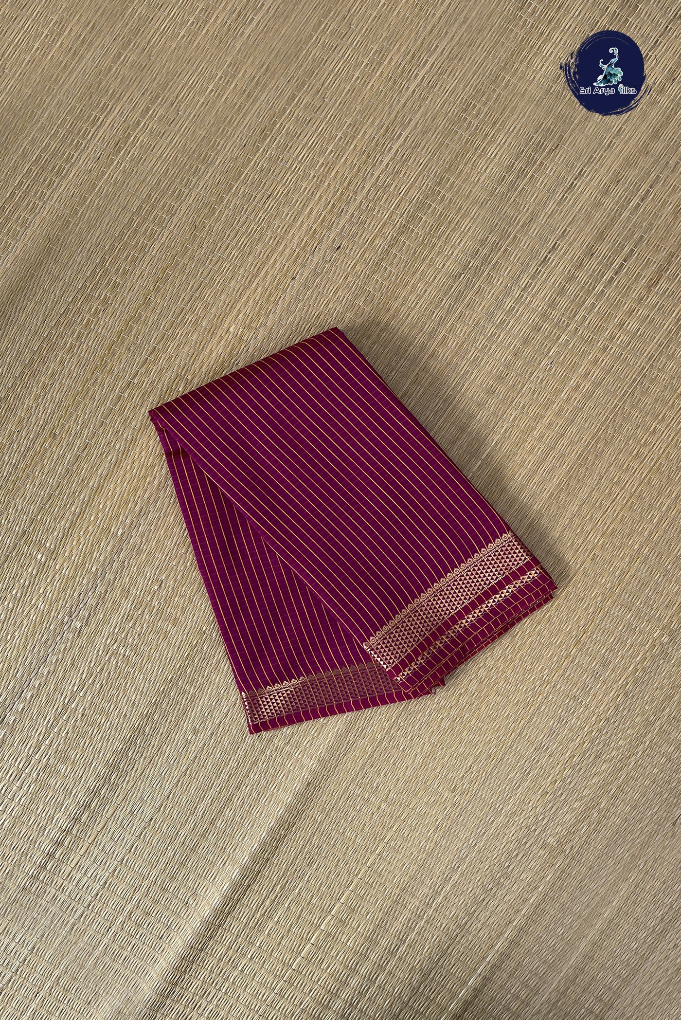 Magenta Budget Semi Silk Cotton Saree With Checked Pattern