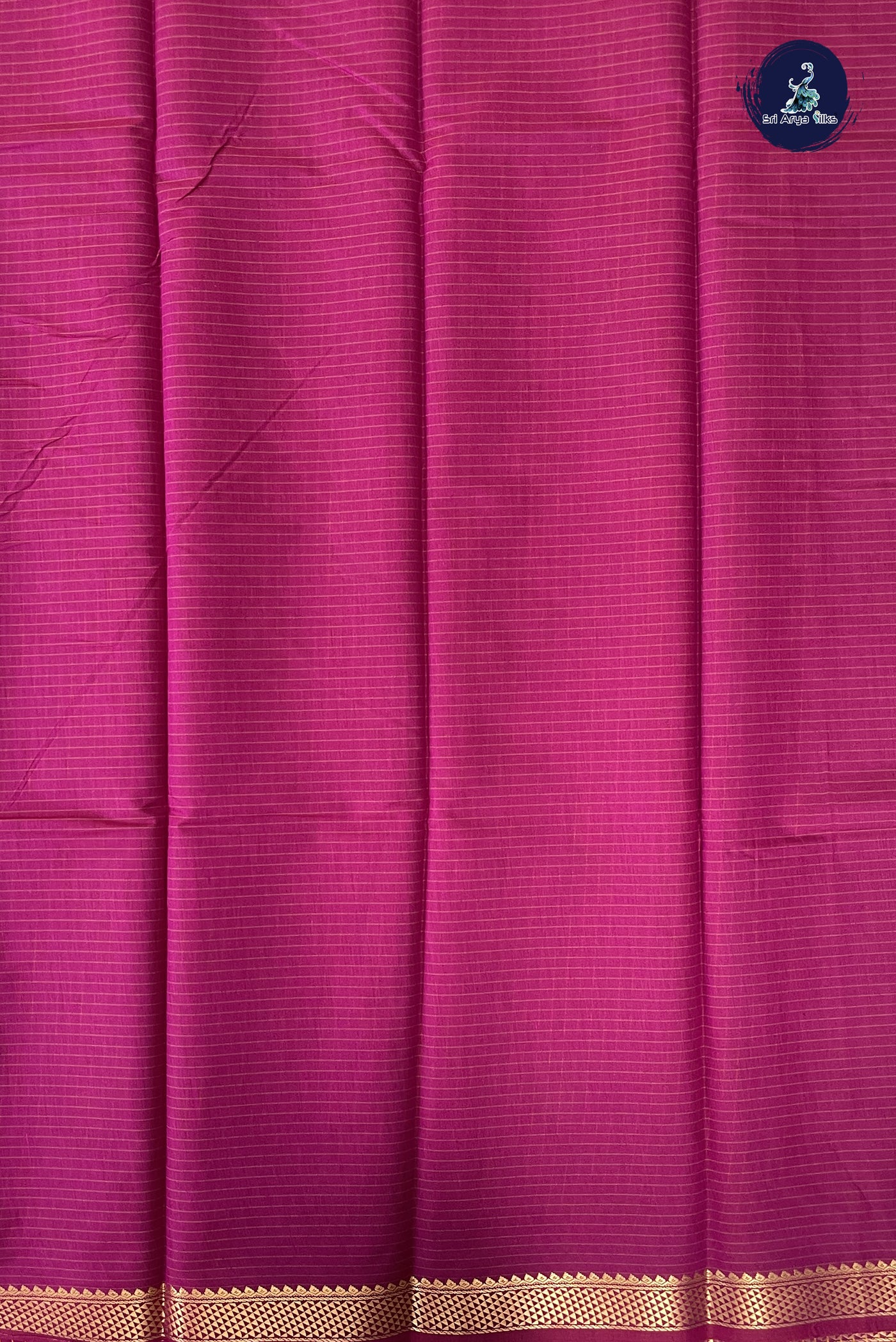 Magenta Budget Semi Silk Cotton Saree With Checked Pattern