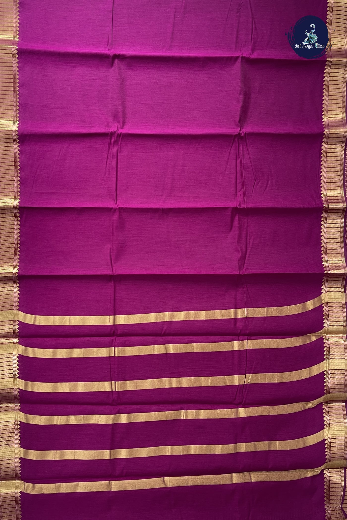 BeetRoot Shade Budget Semi Silk Cotton Saree With Plain Pattern