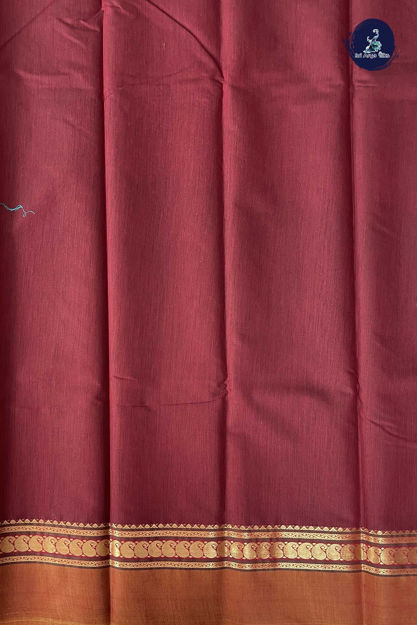 Dual Tone Brown Budget Semi Silk Cotton Saree With Zari Buttas Pattern