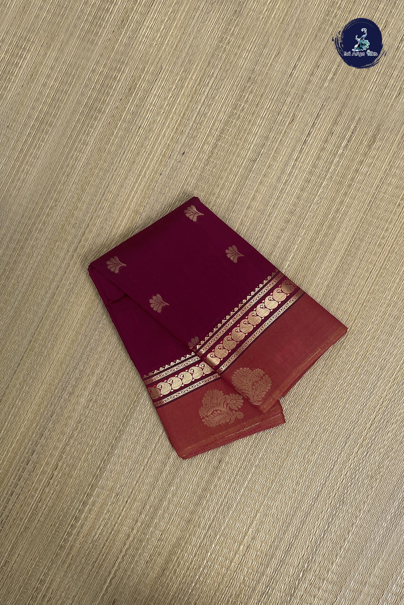Magenta Pink Budget Semi Silk Cotton Saree With Zari Buttas Pattern
