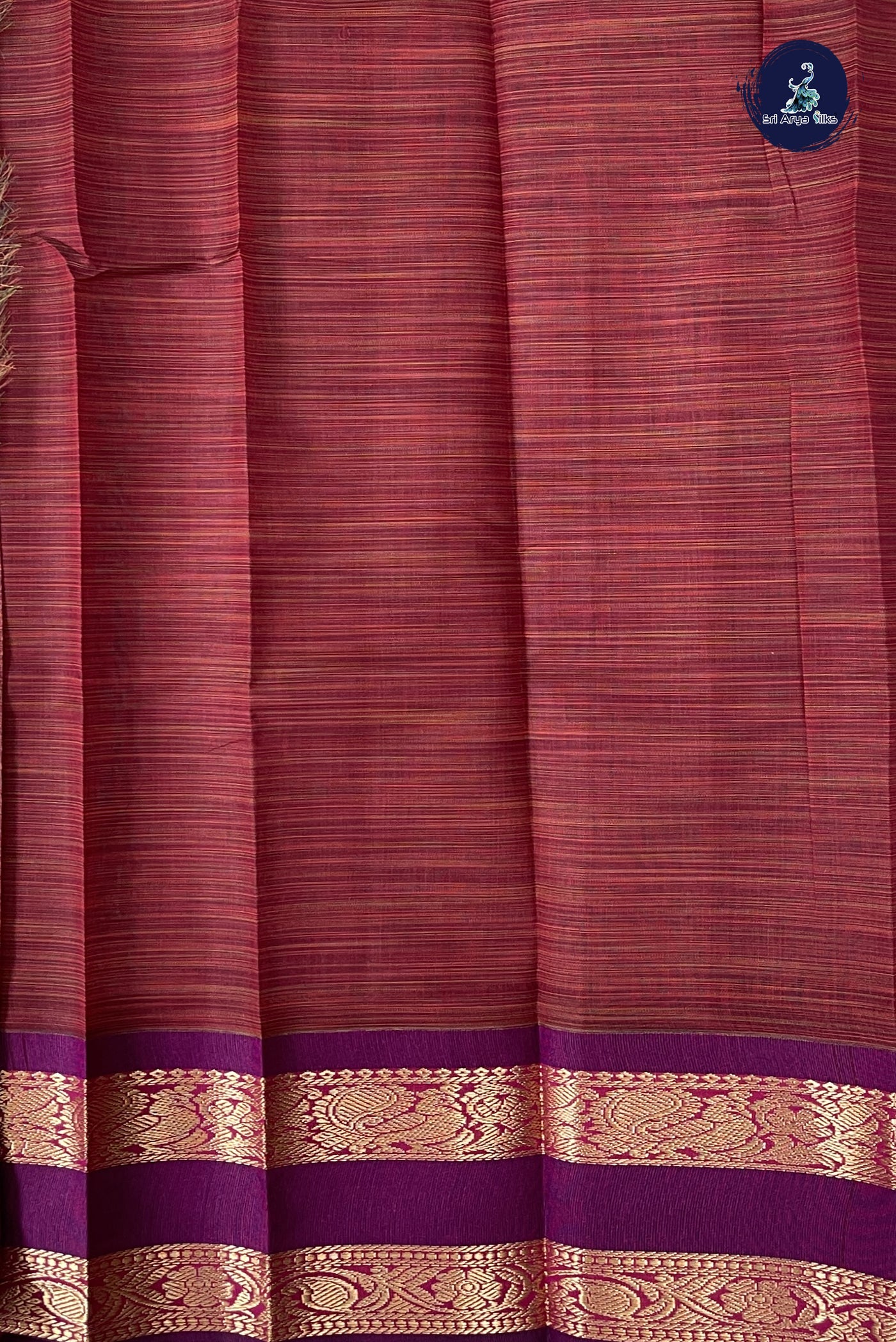 Lavender Budget Semi Silk Cotton Saree With Zari Buttas Pattern