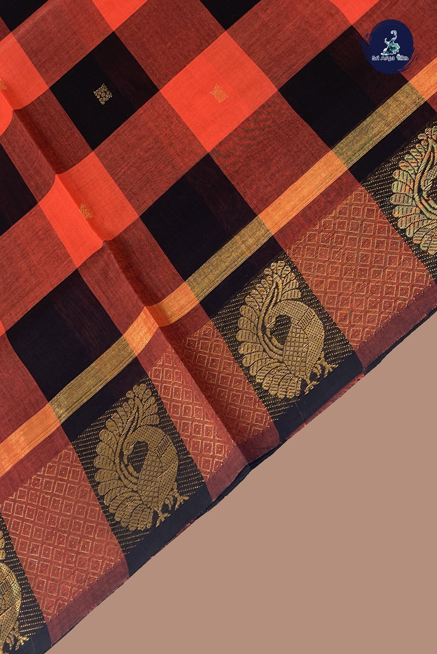 Multi Colour Chettinad Cotton Saree With Paalum Pazham Kattam Pattern