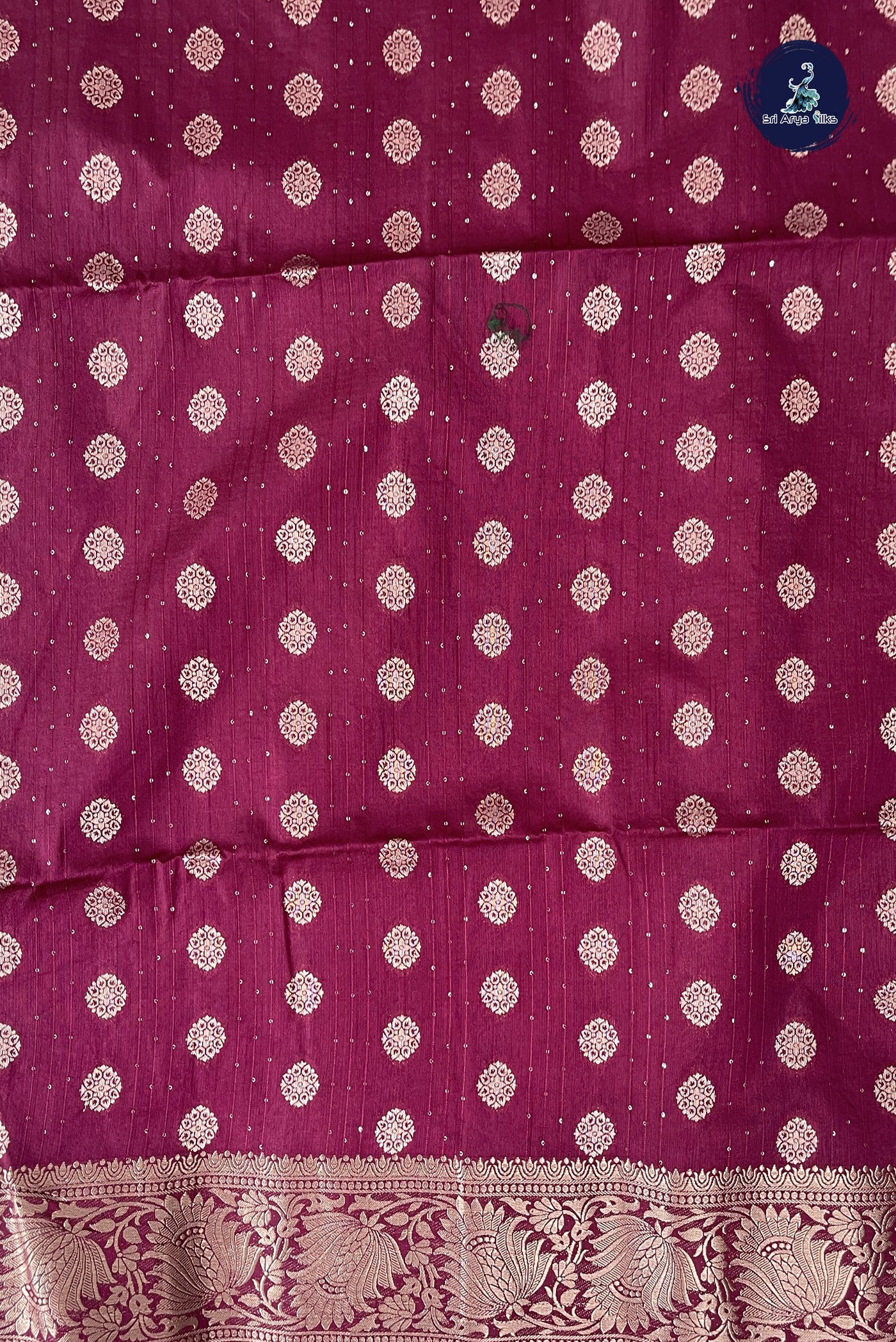 Dual Tone Maroon Semi Raw Silk Saree With Zari Woven Pattern