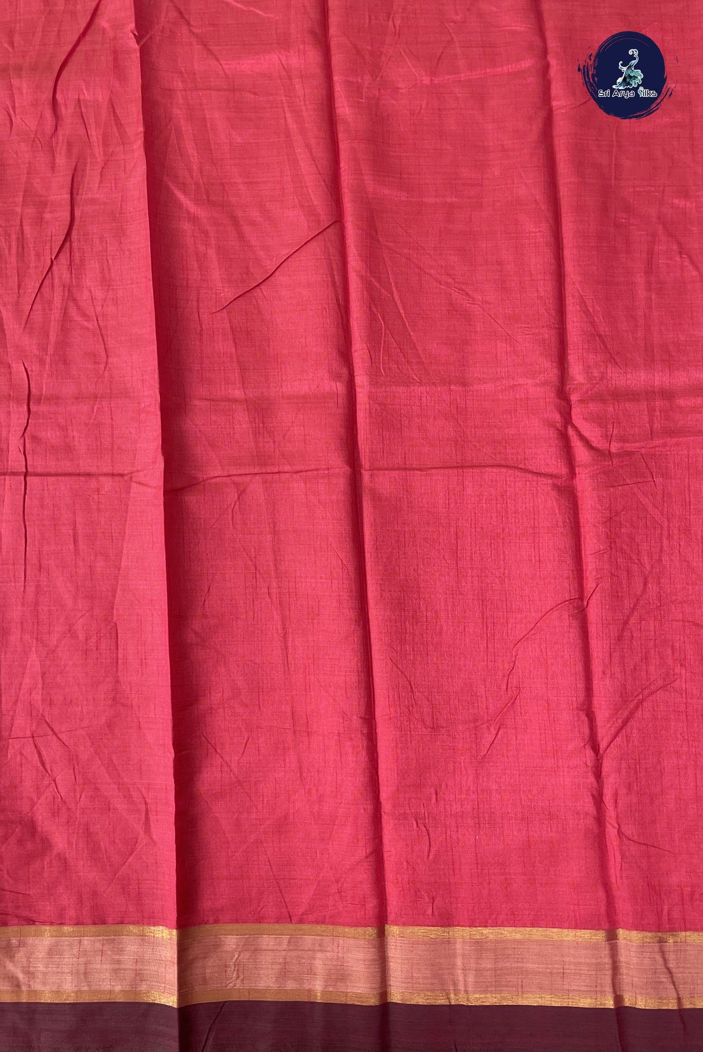 Pink Semi Tussar Saree With Printed Pattern