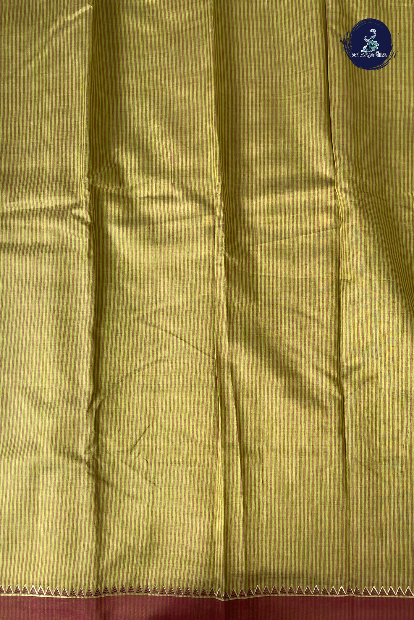 Lime Green Semi Tussar Saree With Printed Pattern