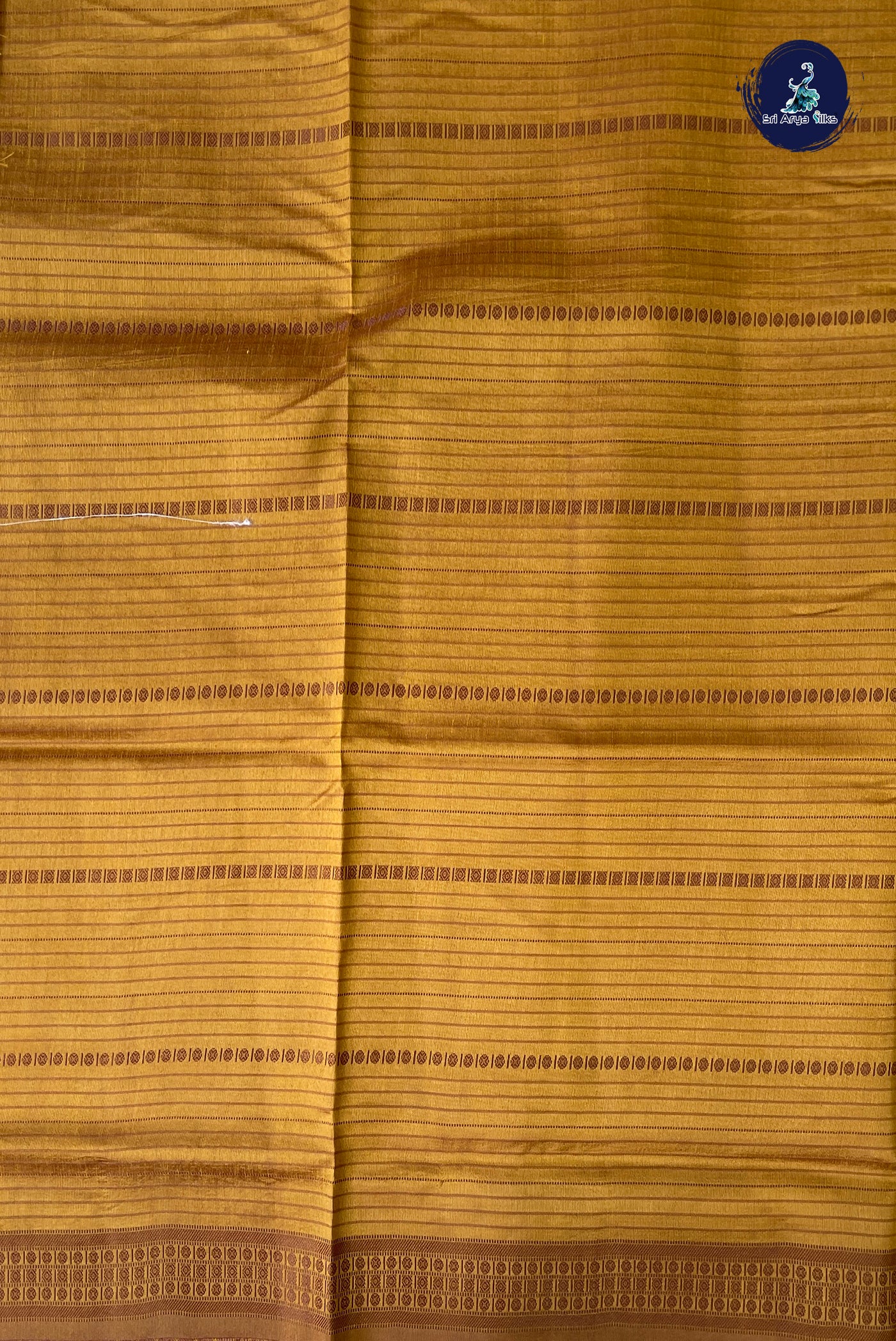 Honey Brown Semi Tussar Saree With Thread Work Pattern