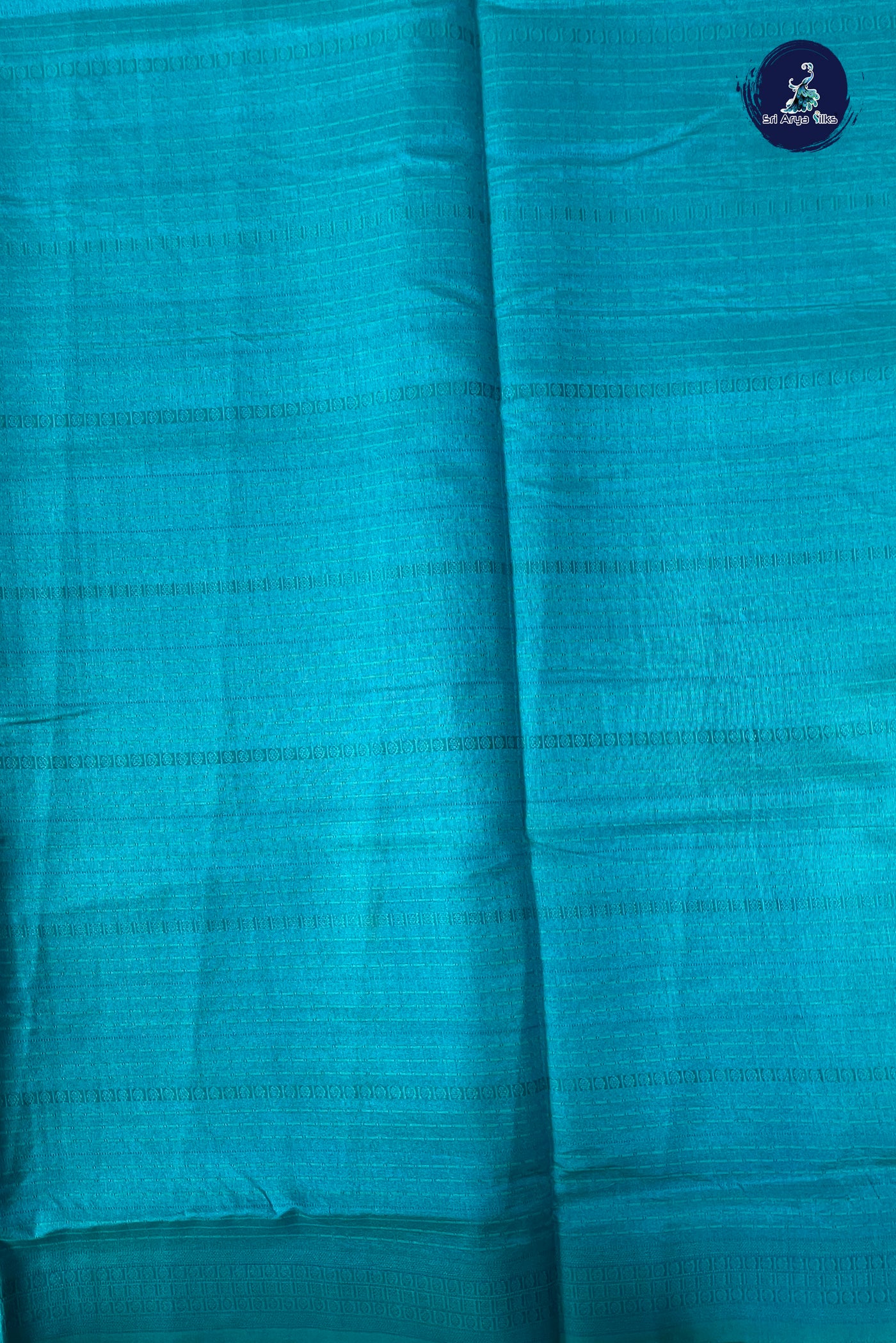 Peacock Blue Semi Tussar Saree With Thread Work Pattern