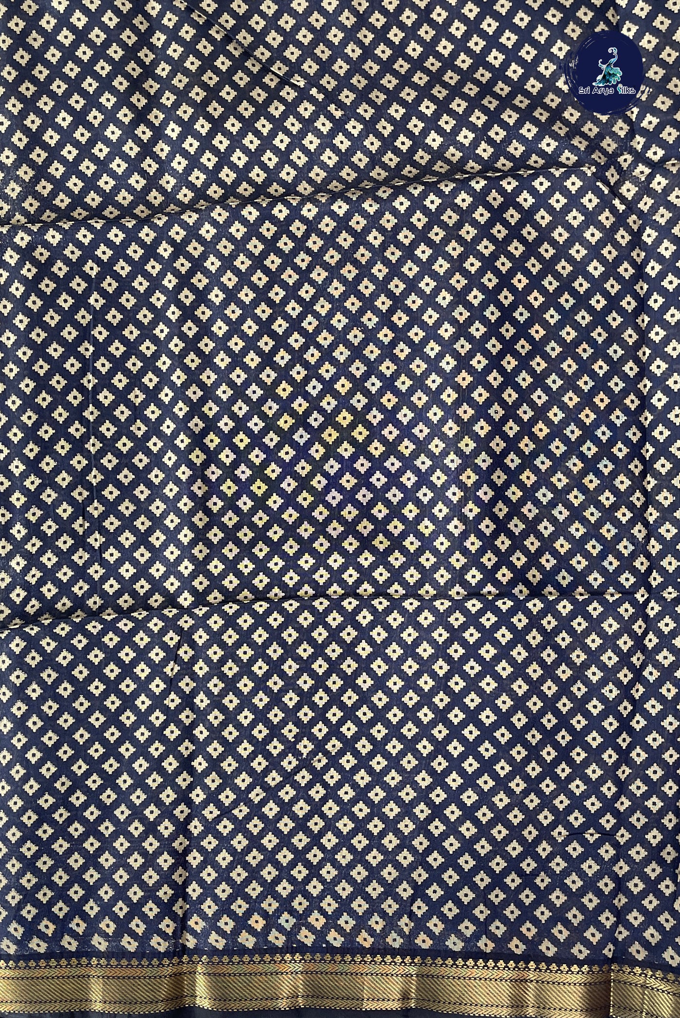 Green Semi Chanderi Saree With Printed Pattern