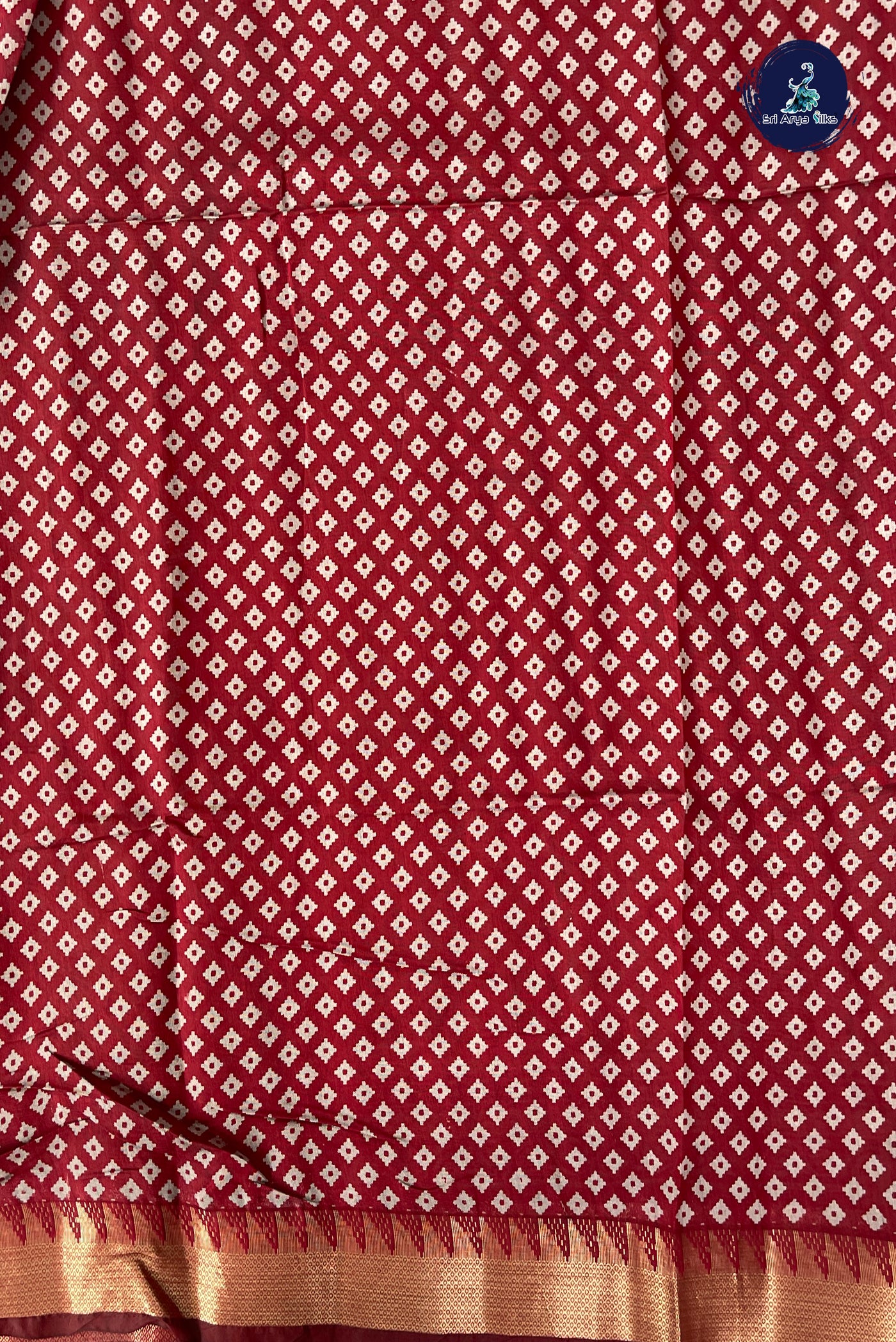 Mustard Yellow Semi Chanderi Saree With Printed Pattern