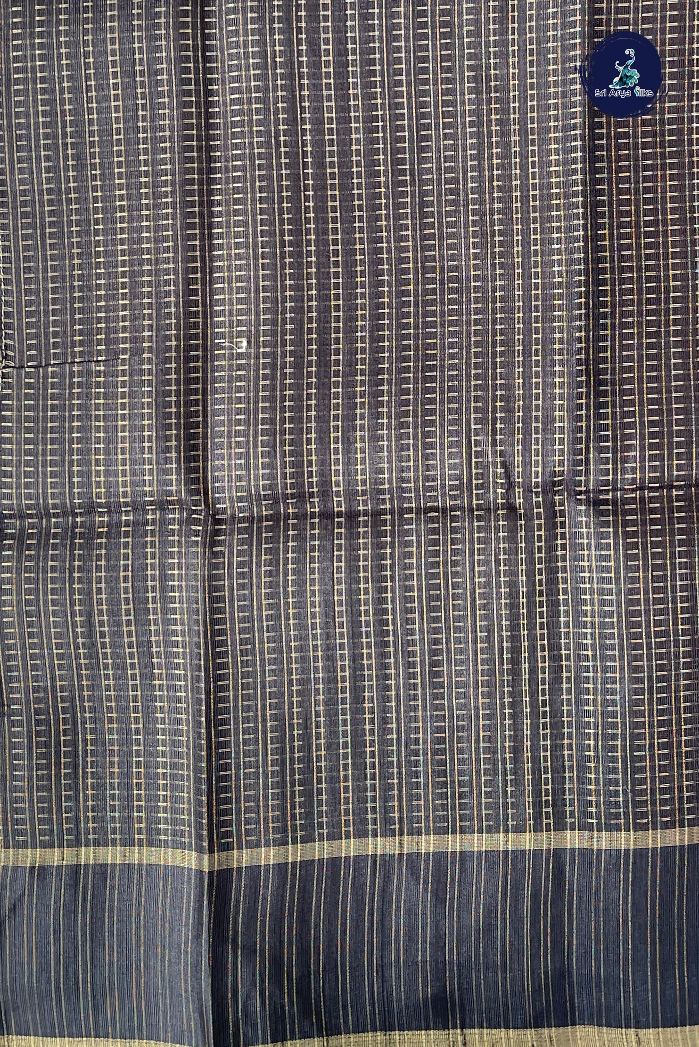 Brown Semi Tussar Saree With Zari Woven Pattern