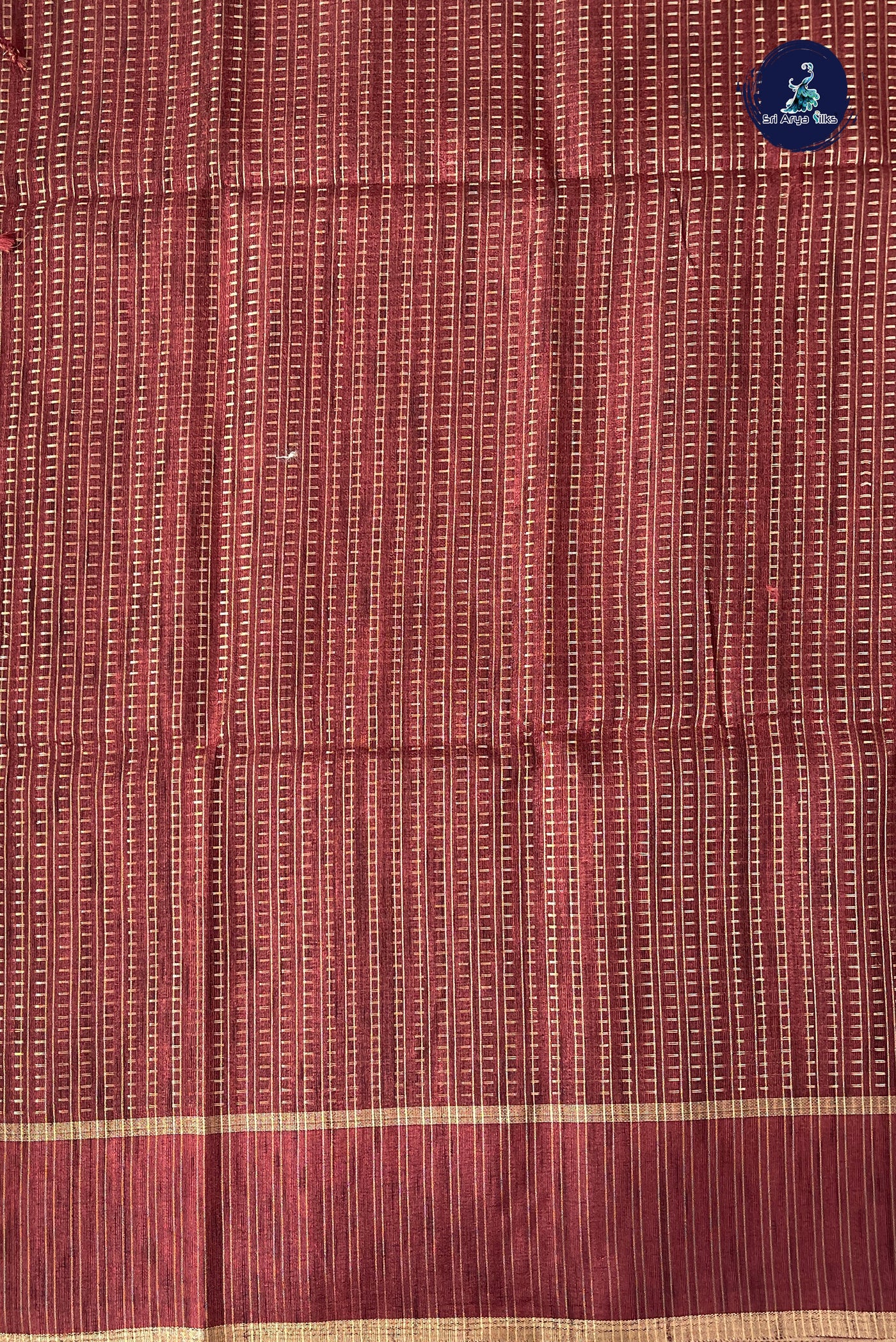 Maroon Semi Tussar Saree With Zari Woven Pattern