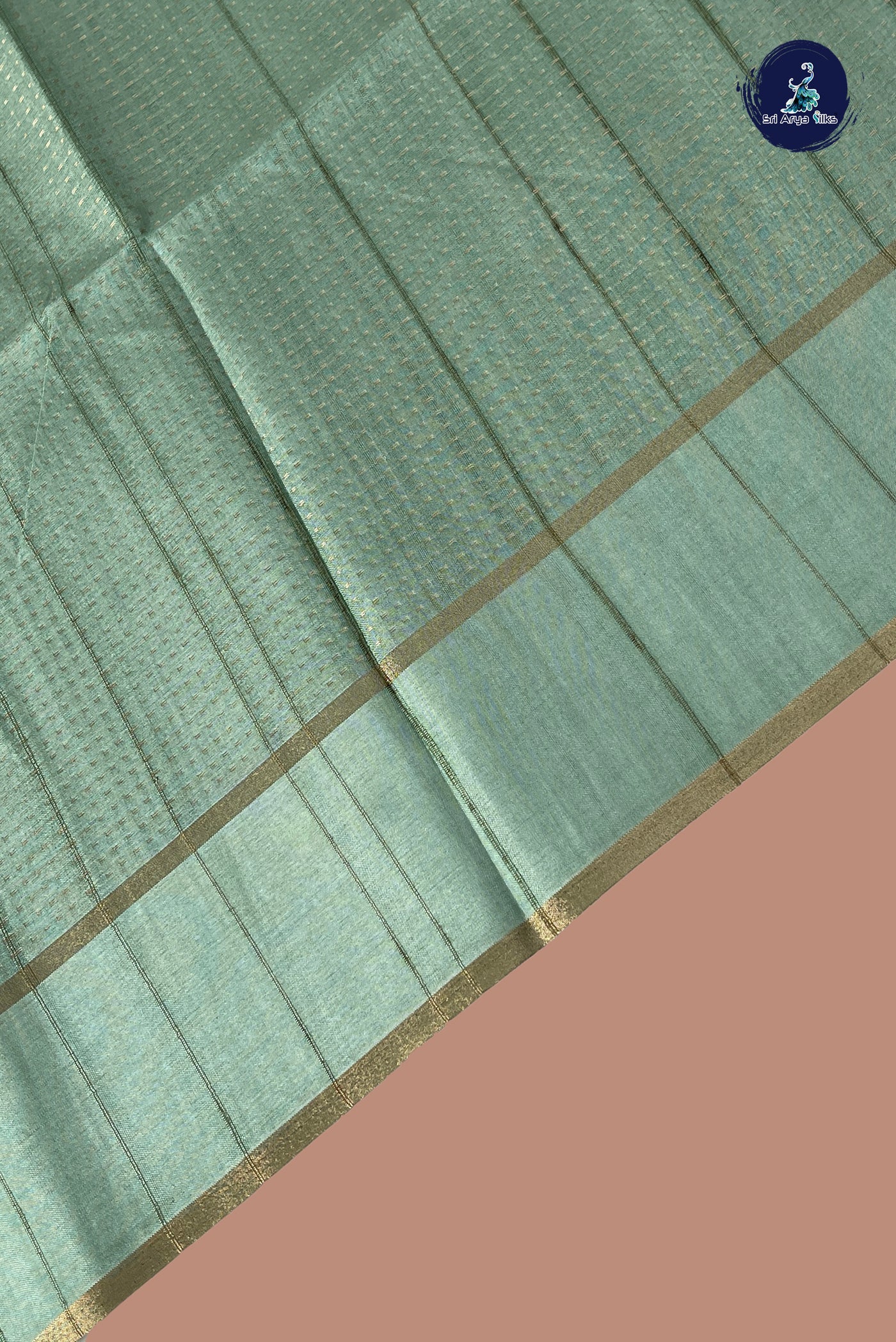 Pastel Shade Semi Tussar Saree With Zari Woven Pattern