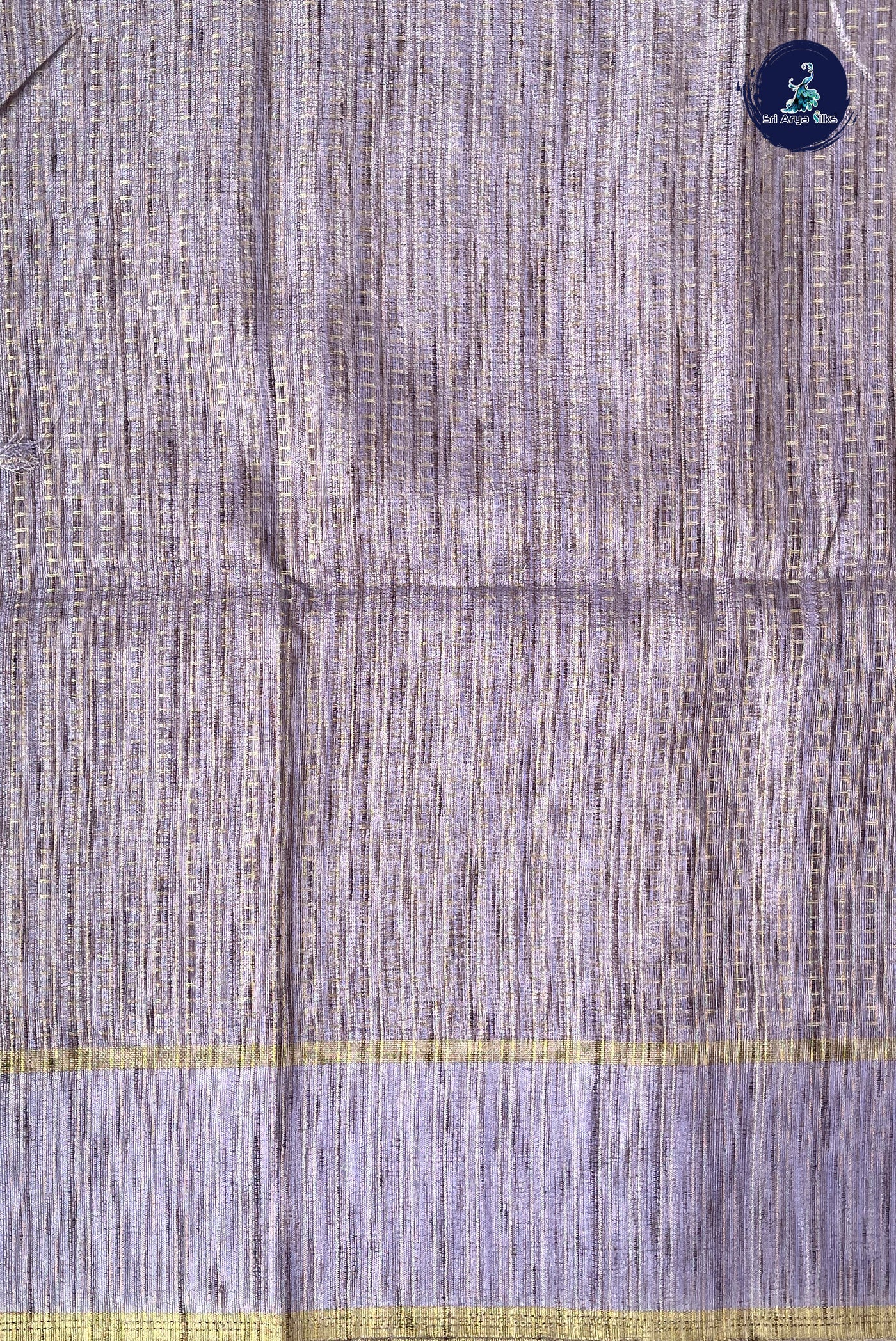 Lavender Semi Tussar Saree With Zari Woven Pattern