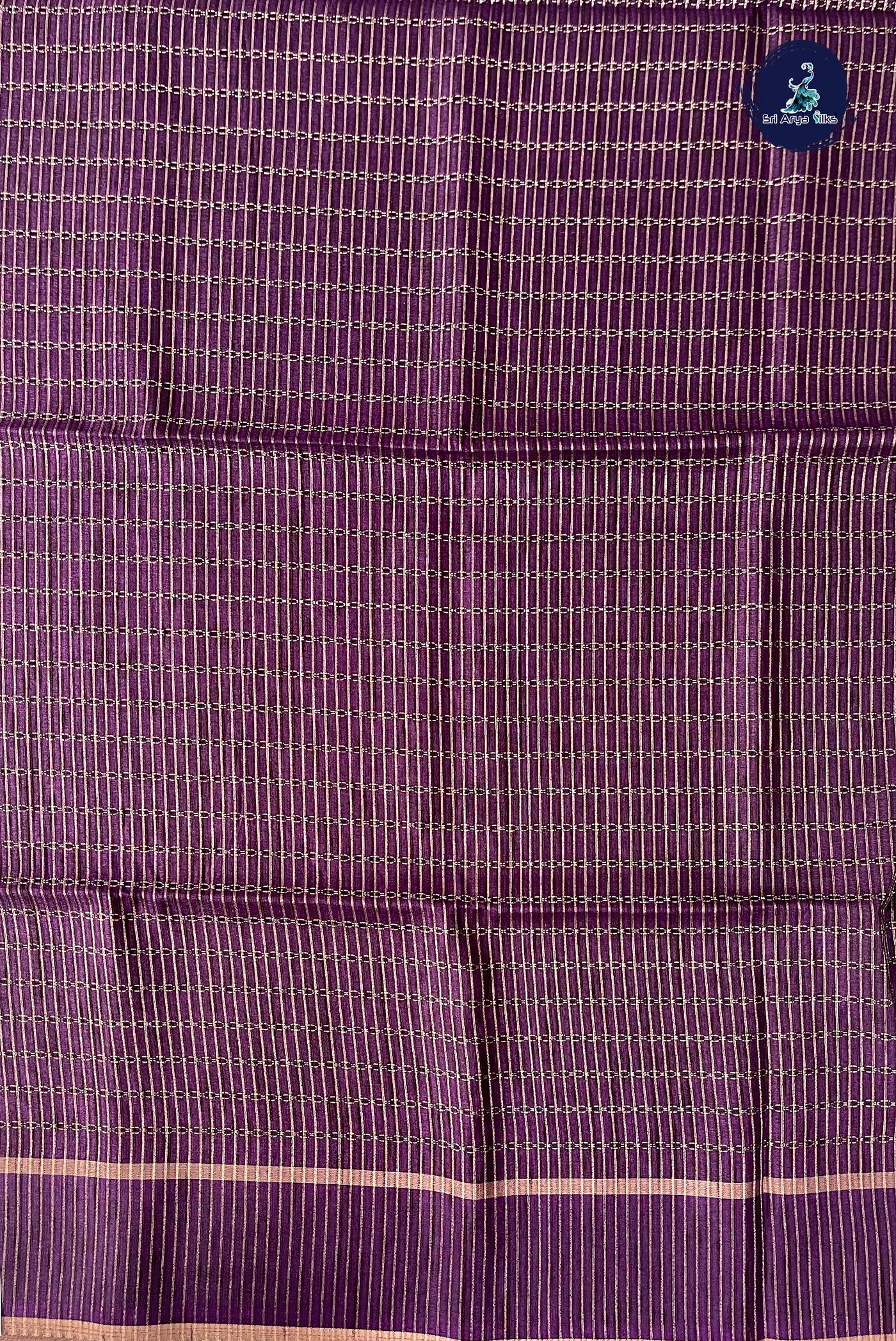 Violet Semi Tussar Saree With Zari Woven Pattern