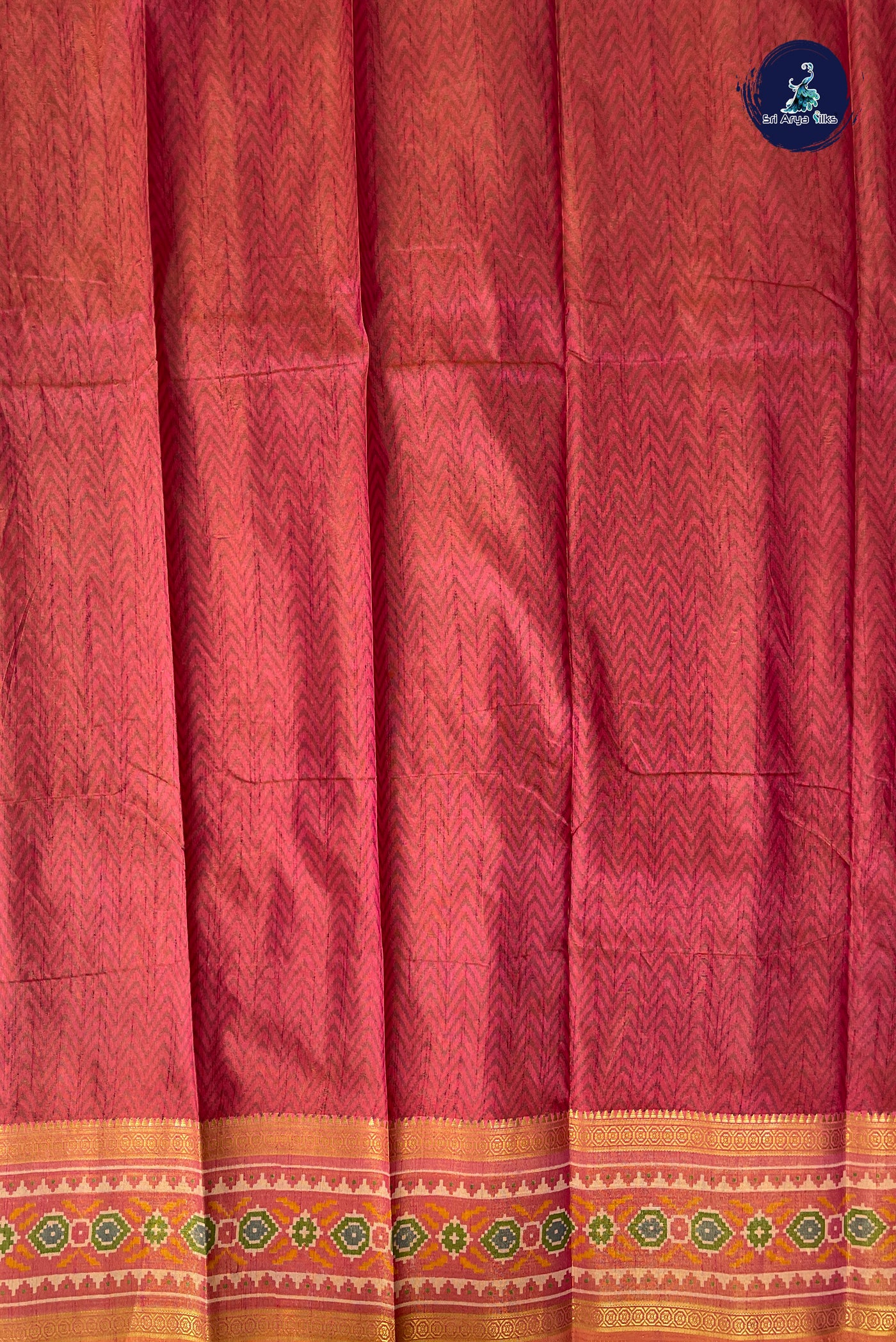 Bluish Grey Semi Pattola Saree With Ikat Pattern