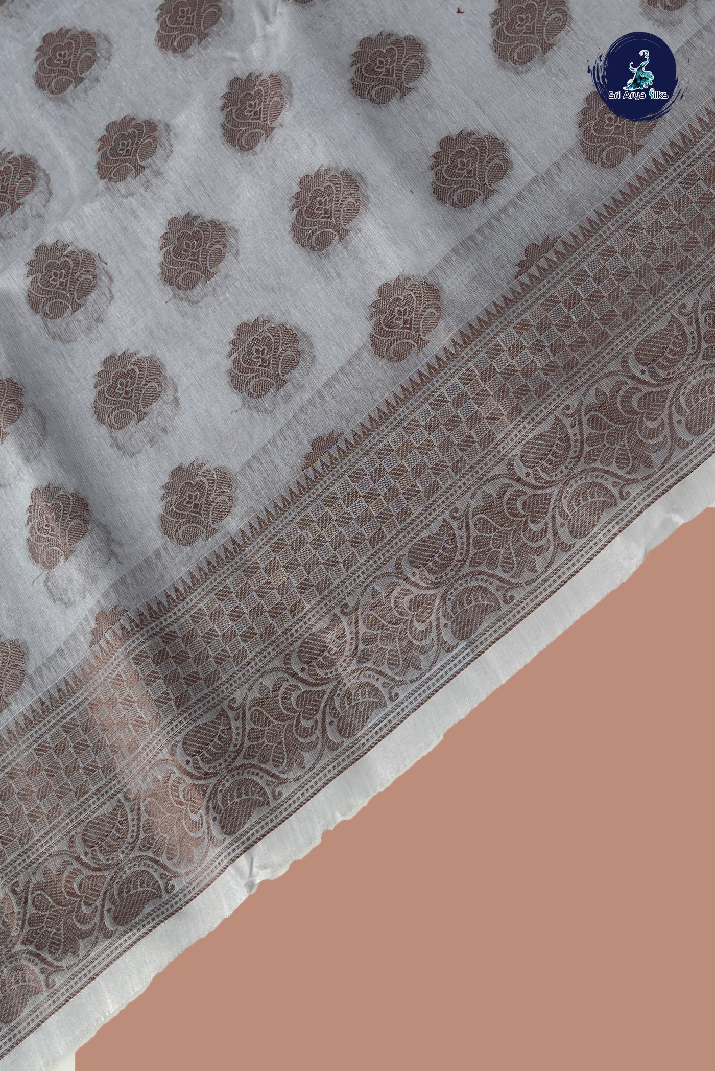 Pastel Shade Katan Silk With Buttas Pattern