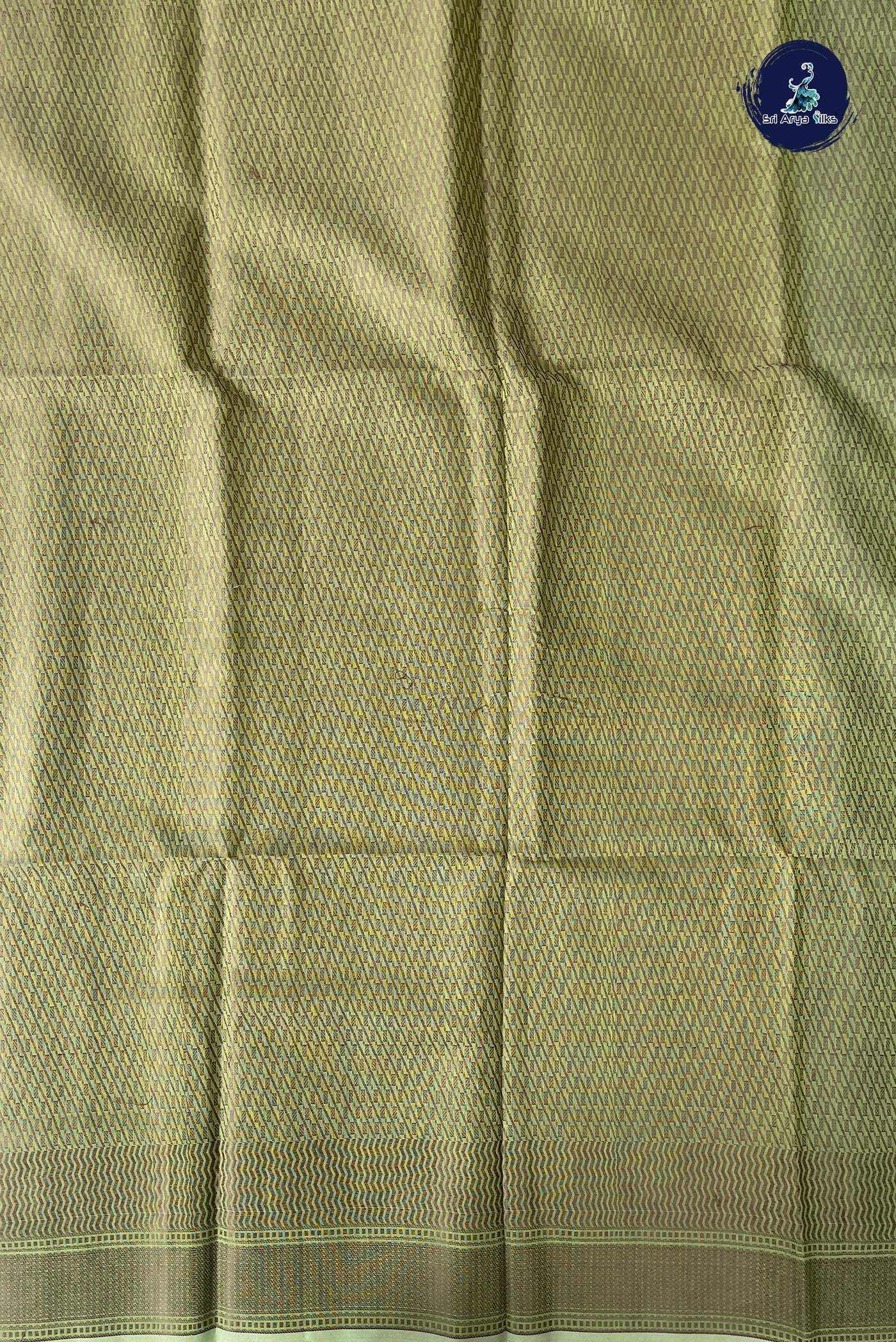 Light Green Katan Silk With Buttas Pattern