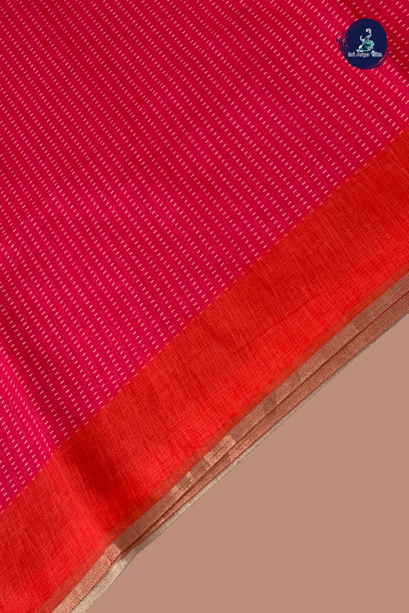 Pink Linen Saree With Printed Pattern