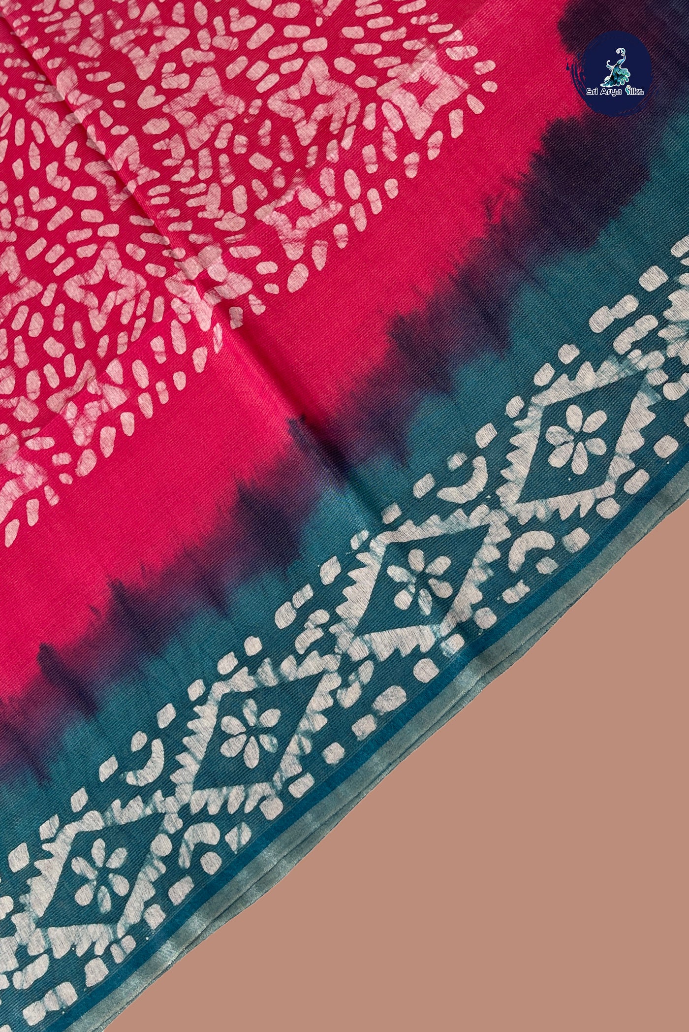 Pink Baswada Saree With Bhandini Print Pattern