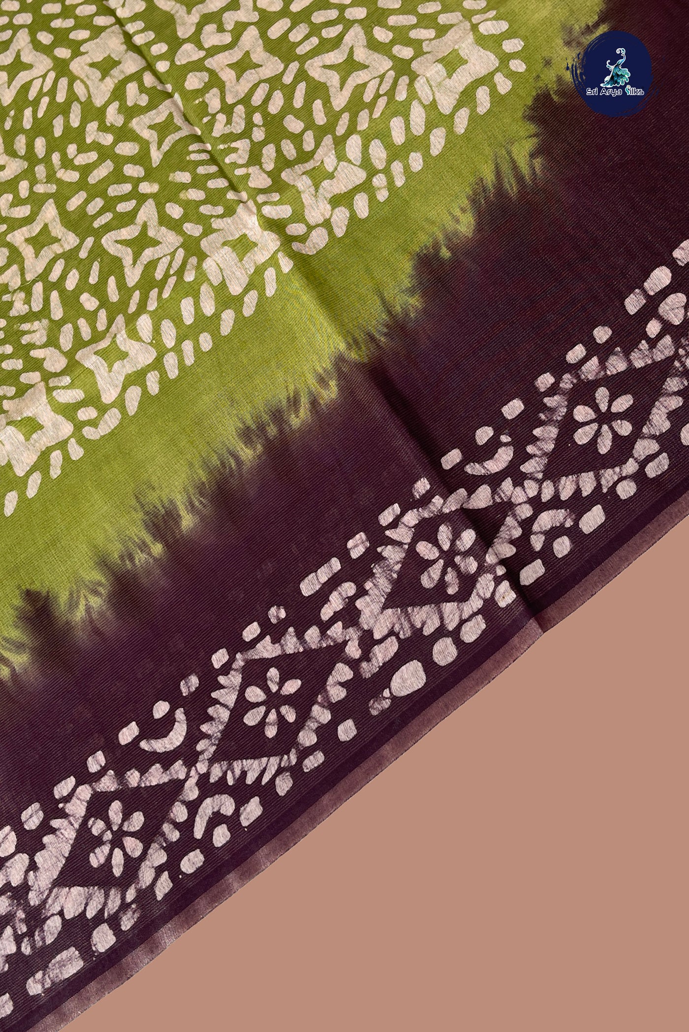 Green Baswada Saree With Bhandini Print Pattern