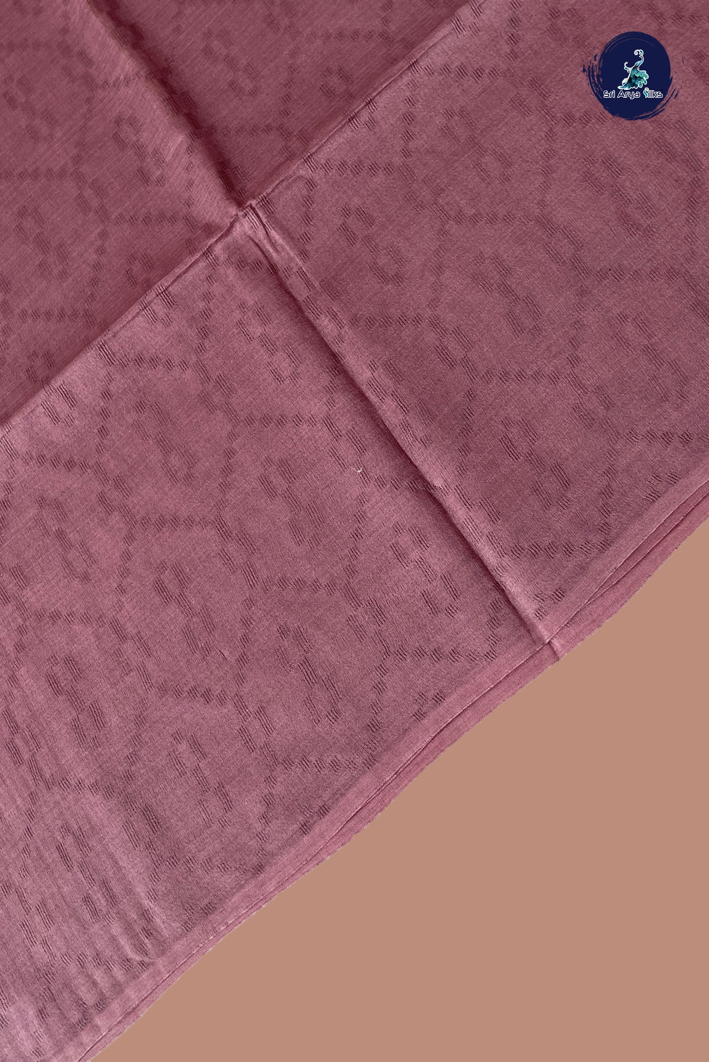 Onion Pink Baswada Saree With Embossed Pattern