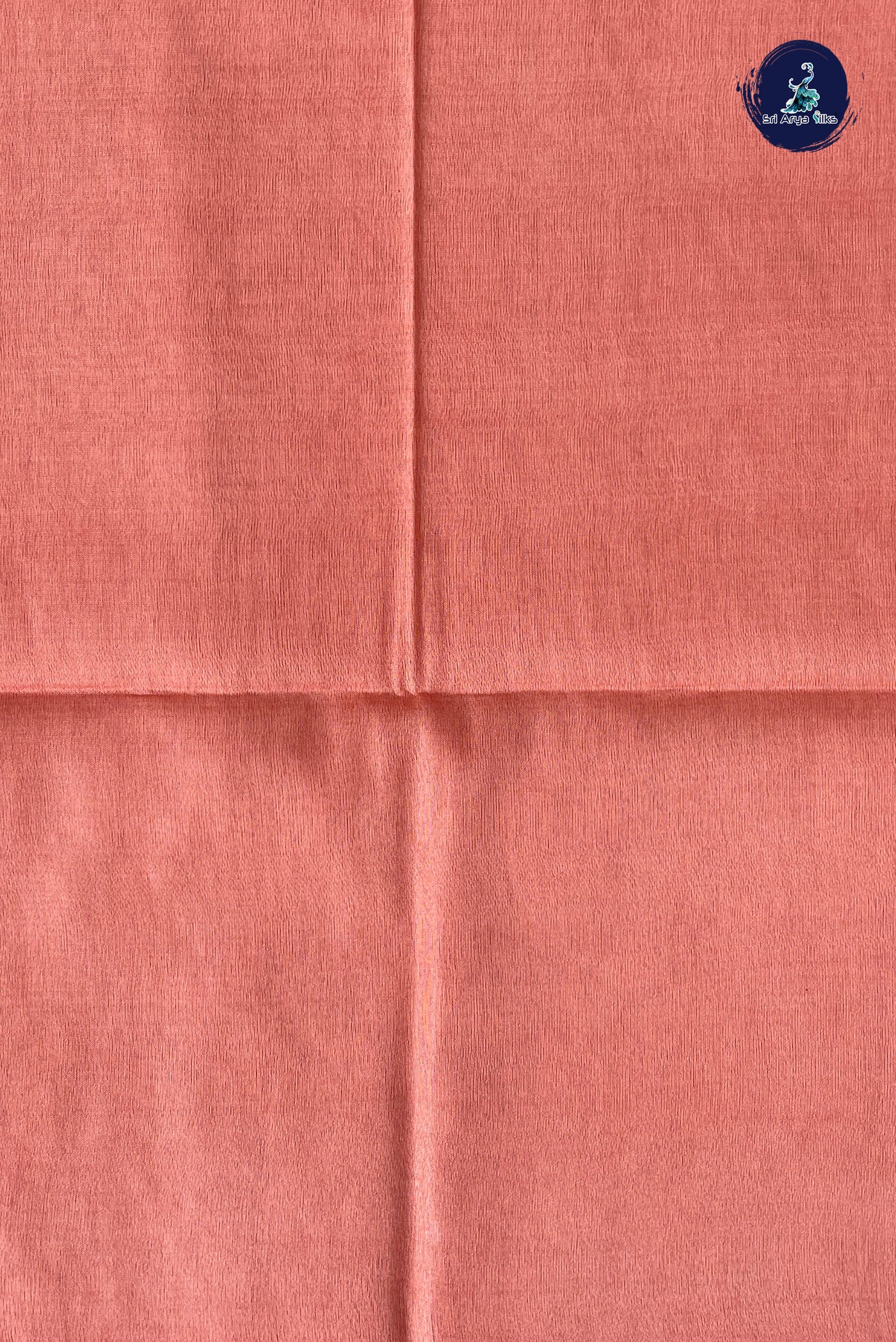 Peach Pink Baswada Saree With Embossed Pattern