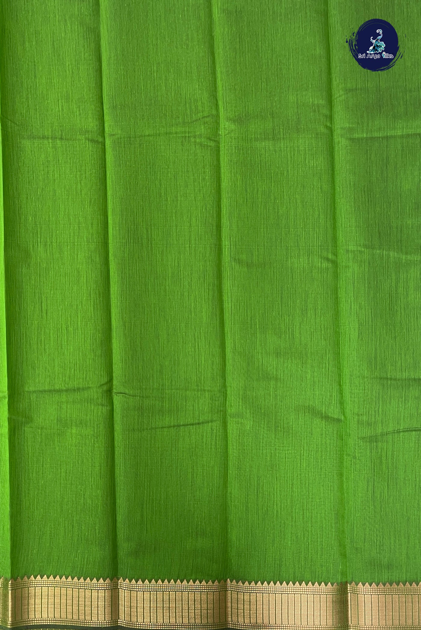Light Green Budget Semi Silk Cotton Saree With Plain Pattern