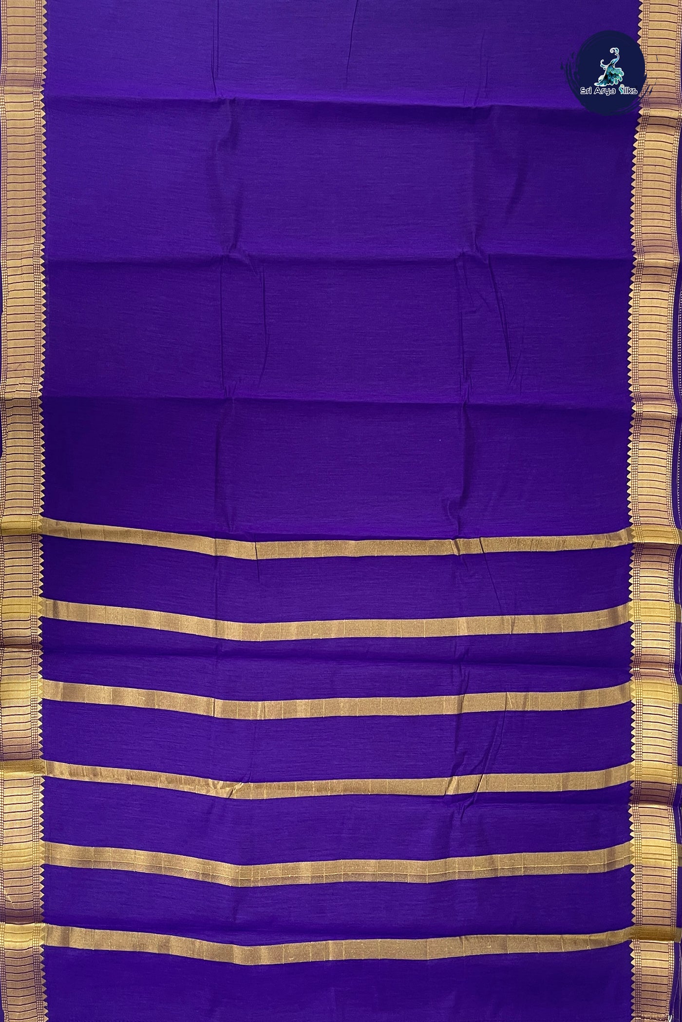 Violet Budget Semi Silk Cotton Saree With Plain Pattern