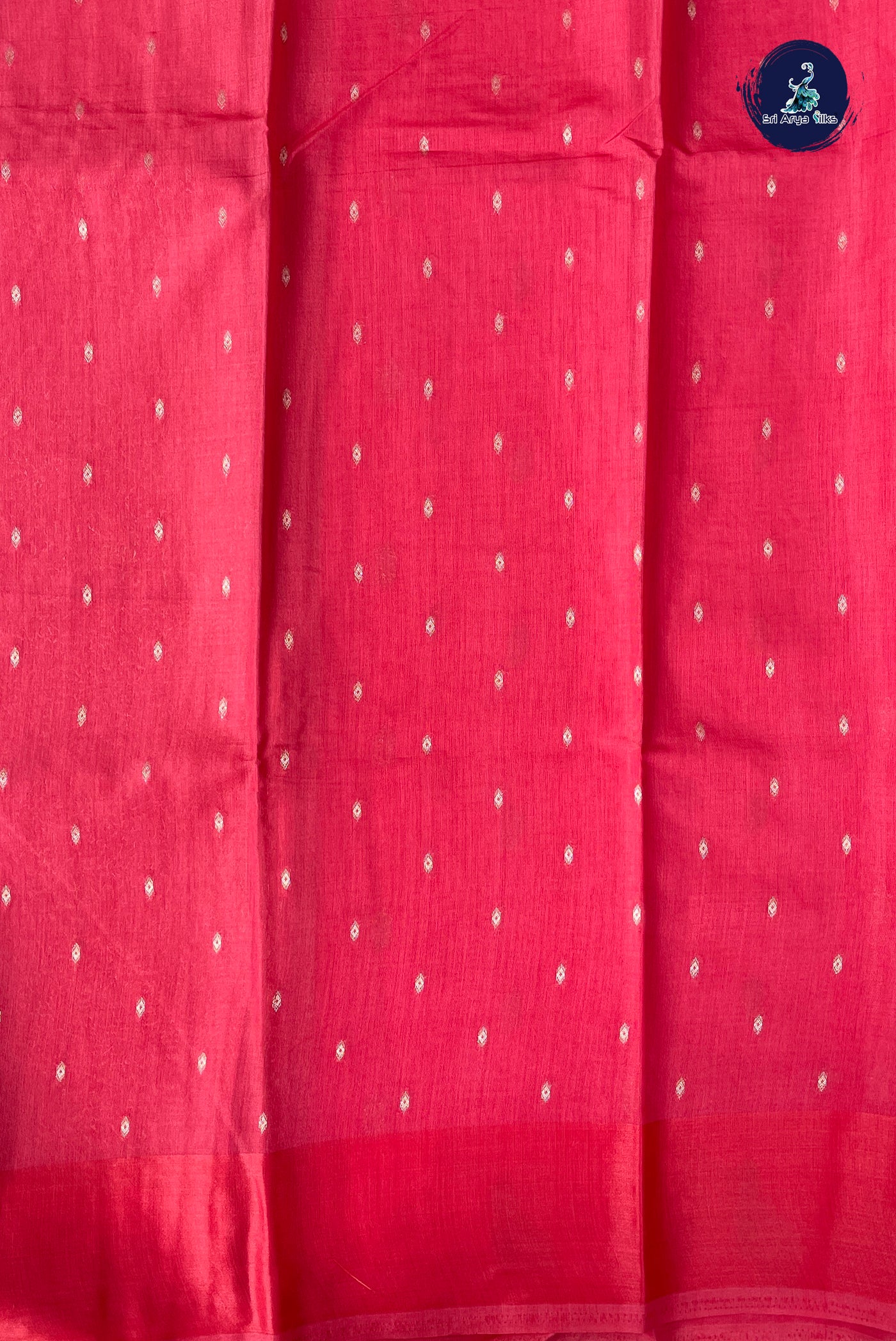 Pink Semi Banarasi Saree With Zari Buttas Pattern