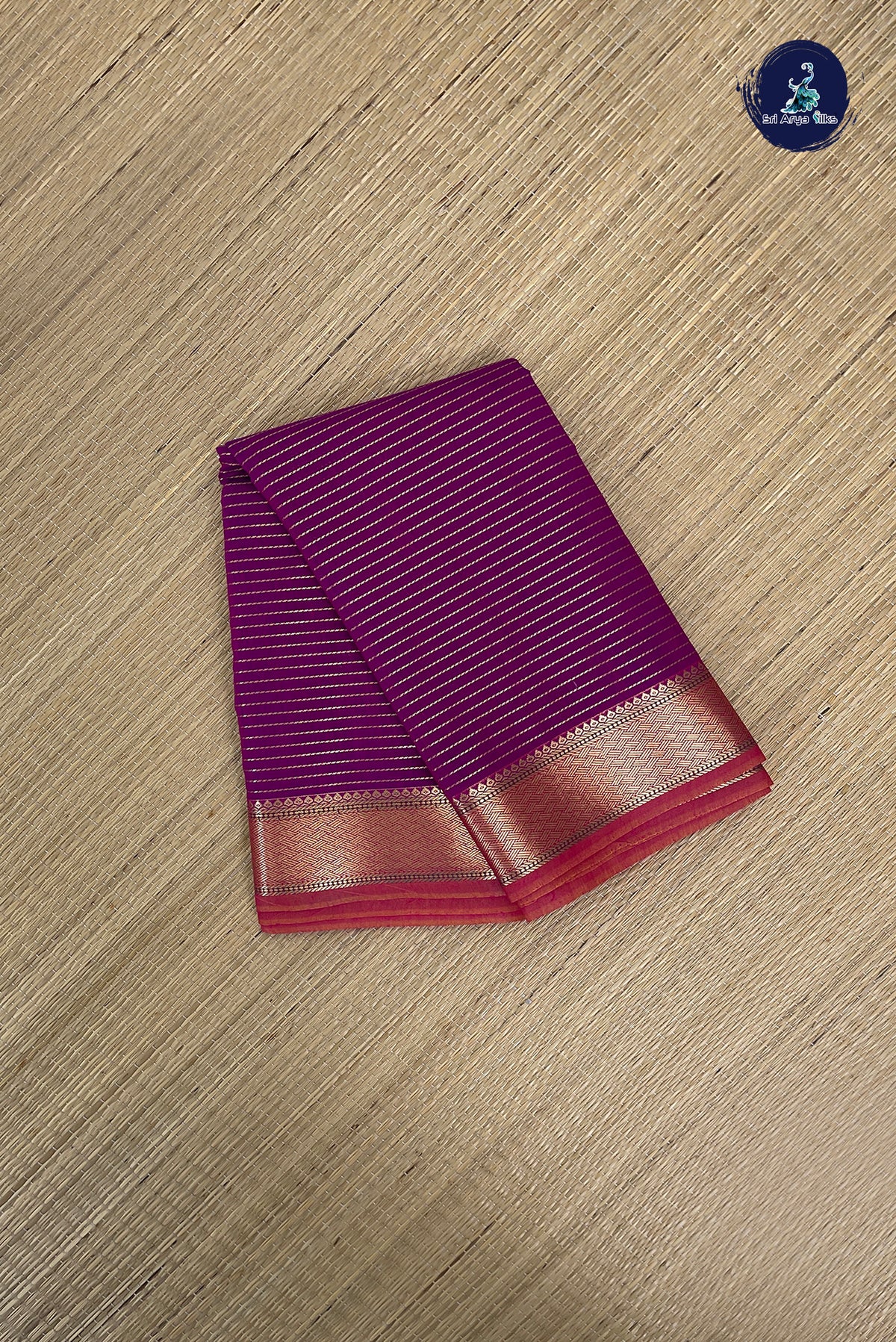 Magenta Budget Semi Silk Cotton Saree With Vaira Oosi Pattern