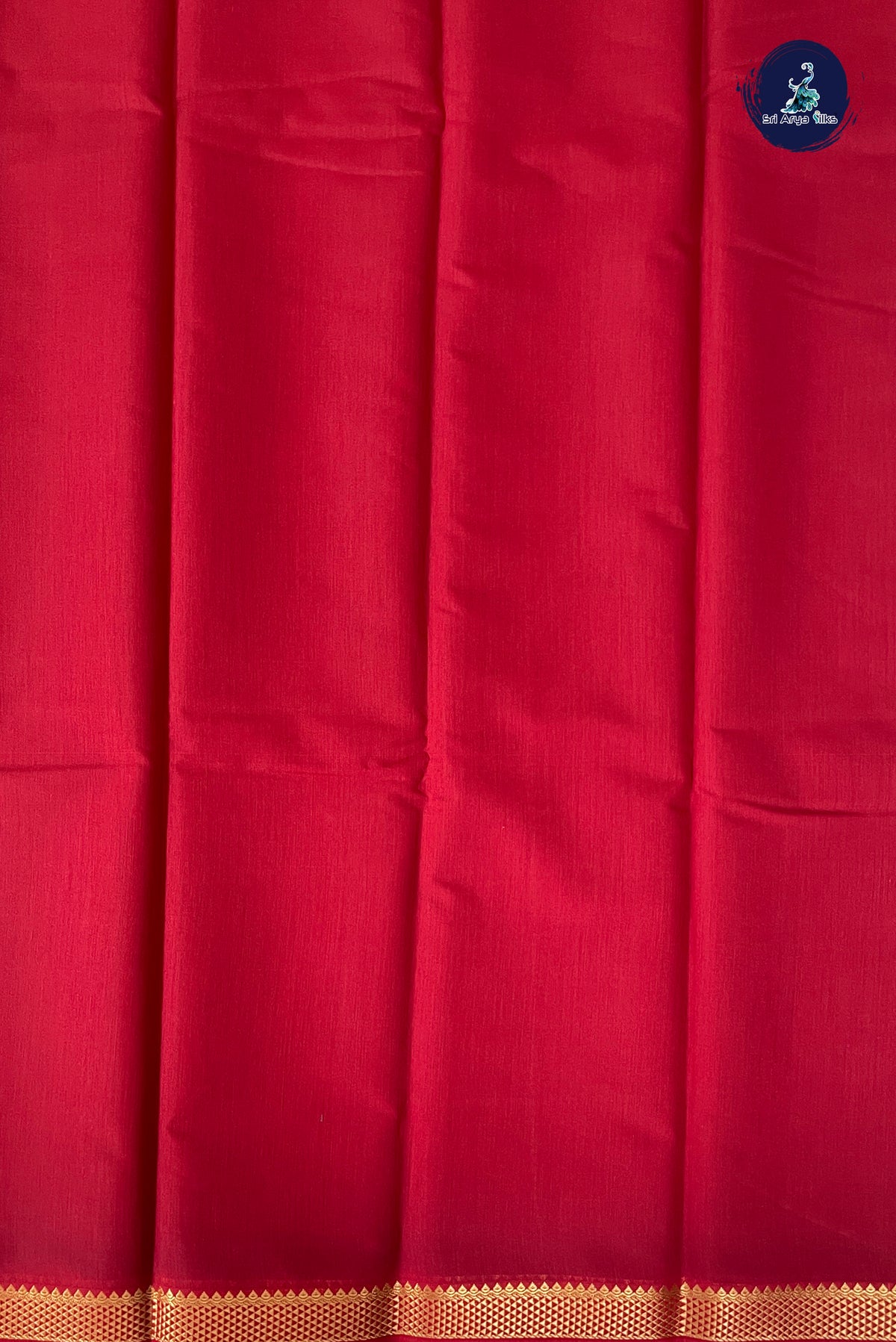 Maroon Budget Semi Silk Cotton Saree With Plain Pattern
