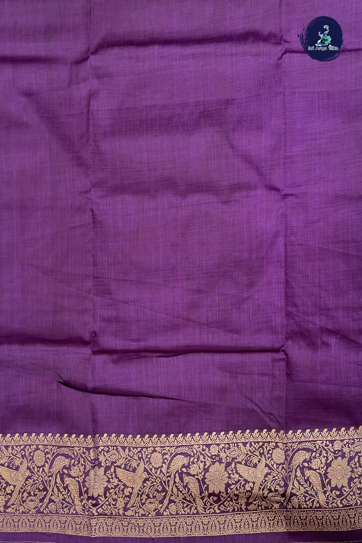 Orange Semi Raw Silk Saree With Zari Buttas Pattern
