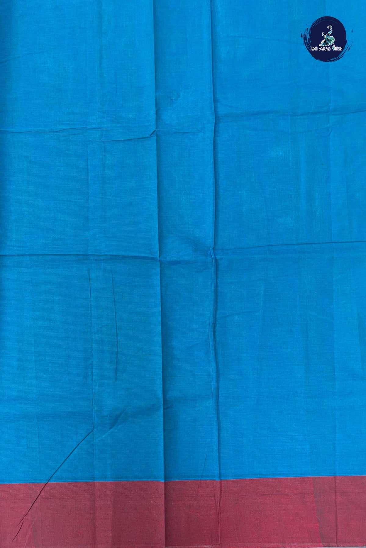 Teal Blue Kanchi Cotton Saree With Buttas Pattern