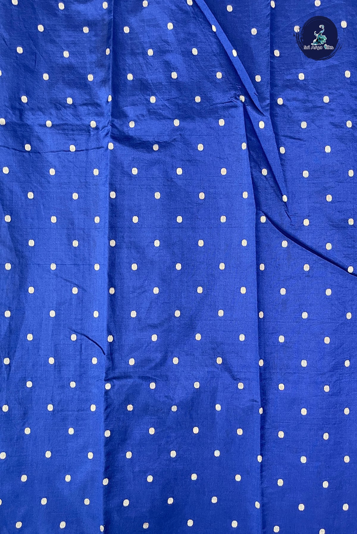 Navy Blue Semi Banarasi Saree With Zari Checked Pattern