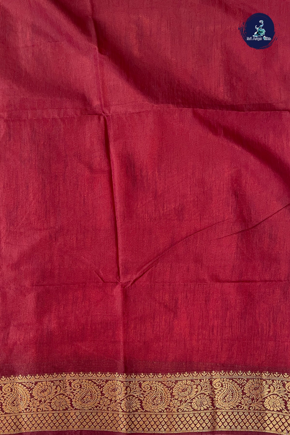 Lite Mustard Orange Raw Silk Saree With Plain Pattern