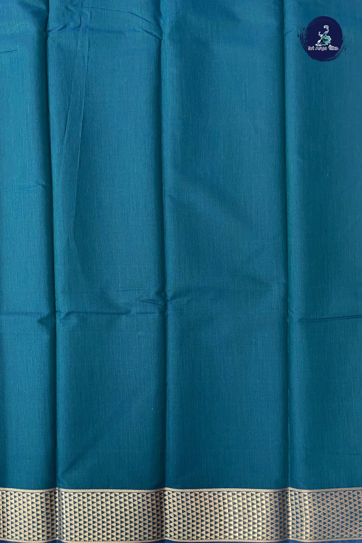 Dark Green Budget Semi Silk Cotton Saree With Zari Buttas Pattern