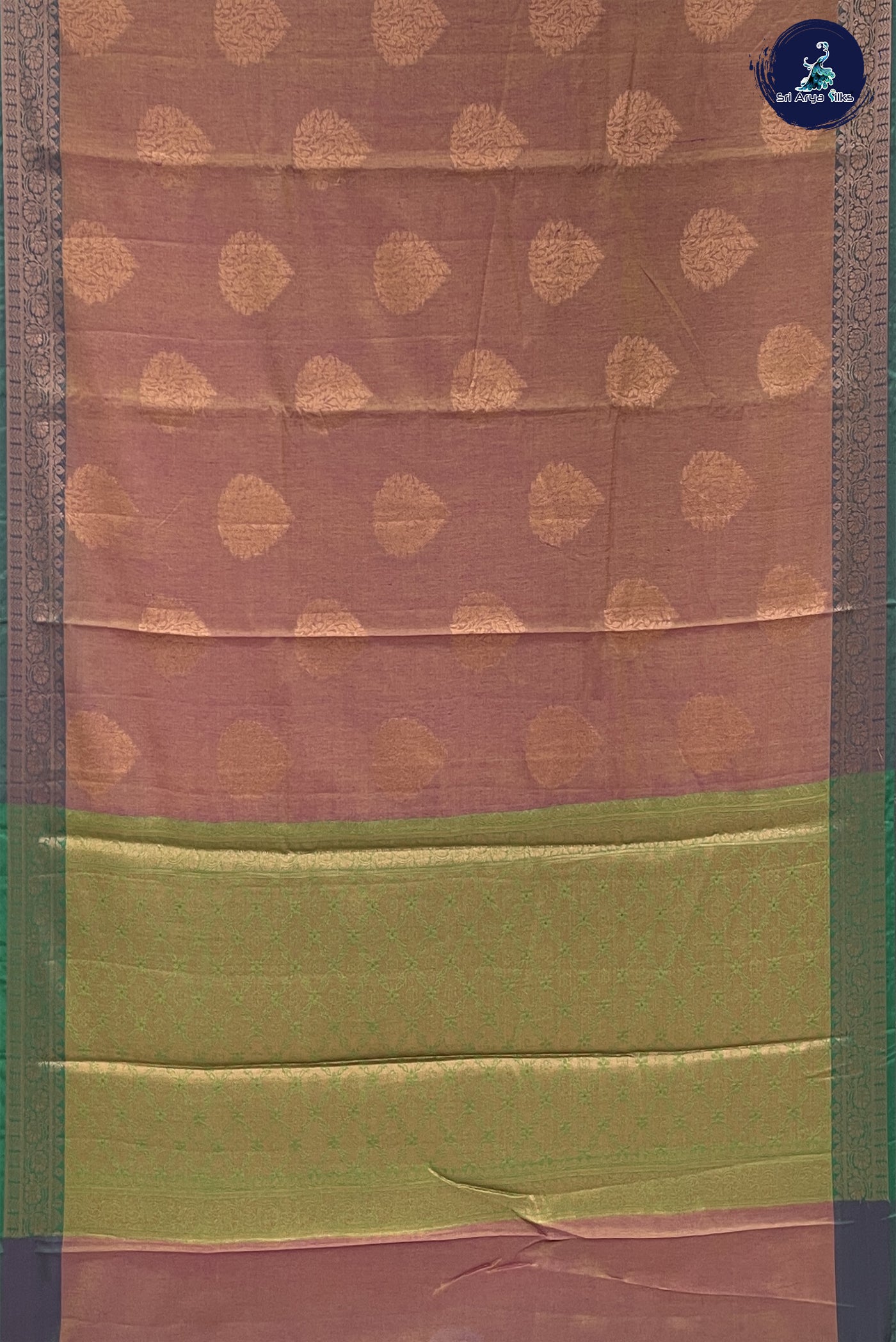 Brown Moonga Silk Saree With Zari Buttas Pattern