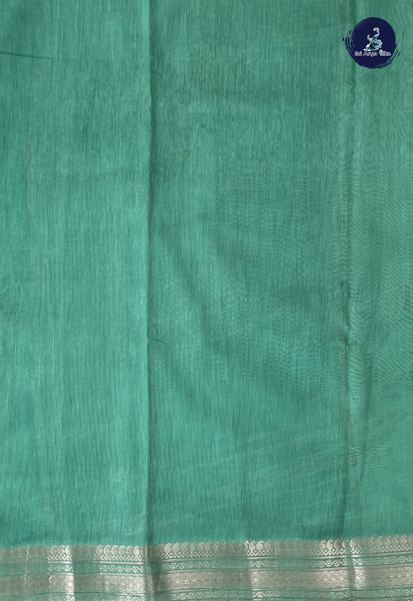 Light Blue Chanderi Silk Cotton Saree With Floral Pattern