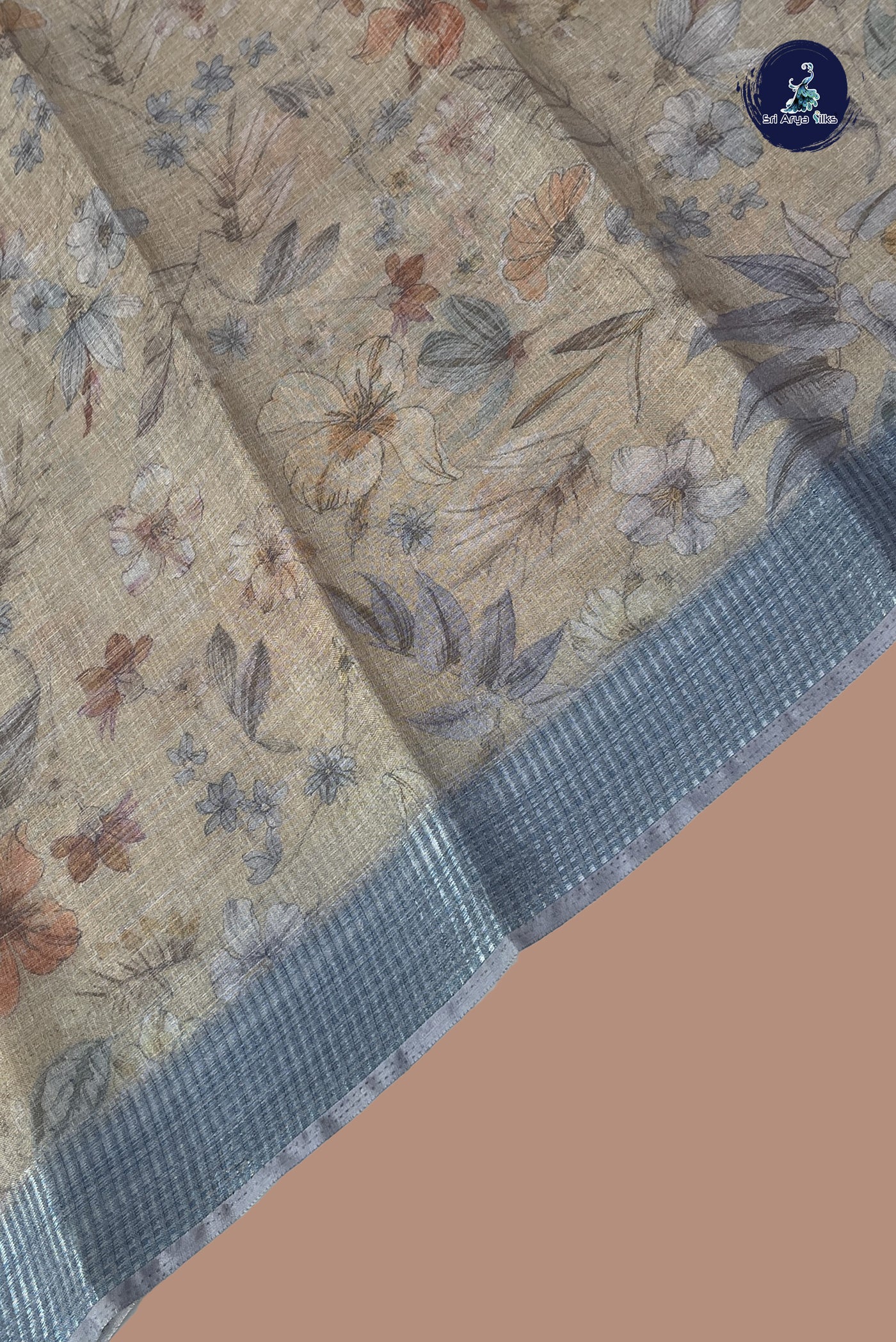 Ivory Function Wear Saree With Tissue Brocade Pattern