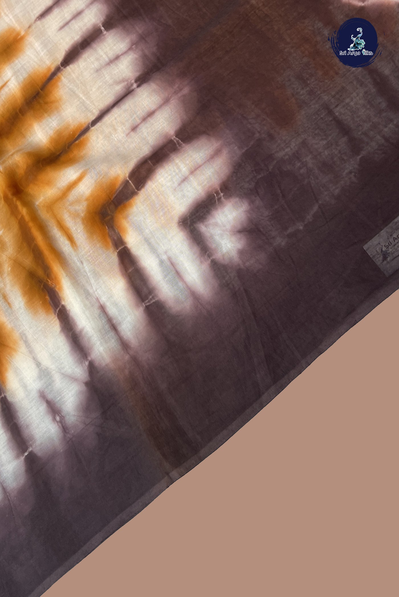 Snuf Cotton Saree With Shibori Print Pattern