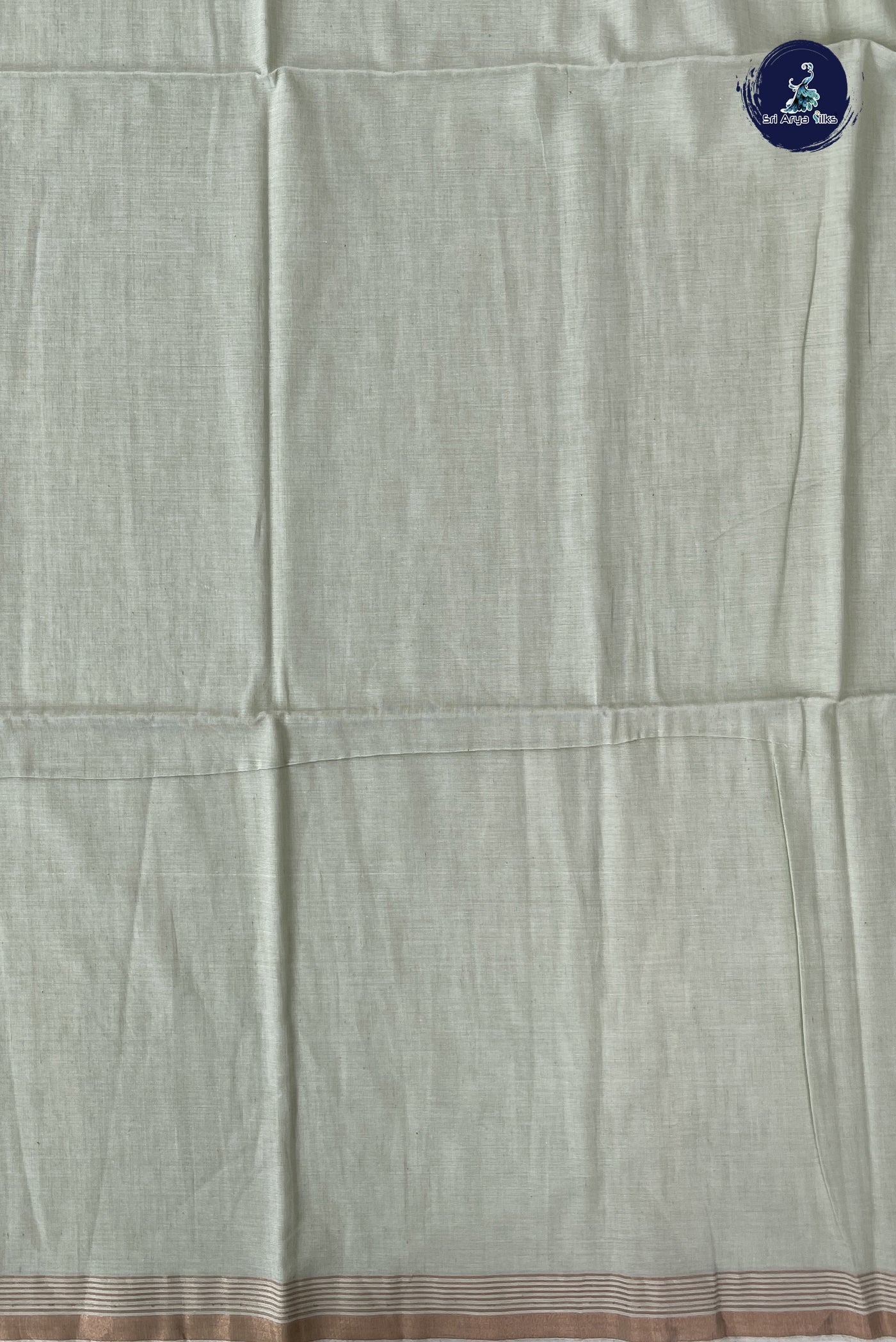 Pastel Green Linen Saree With Plain Pattern