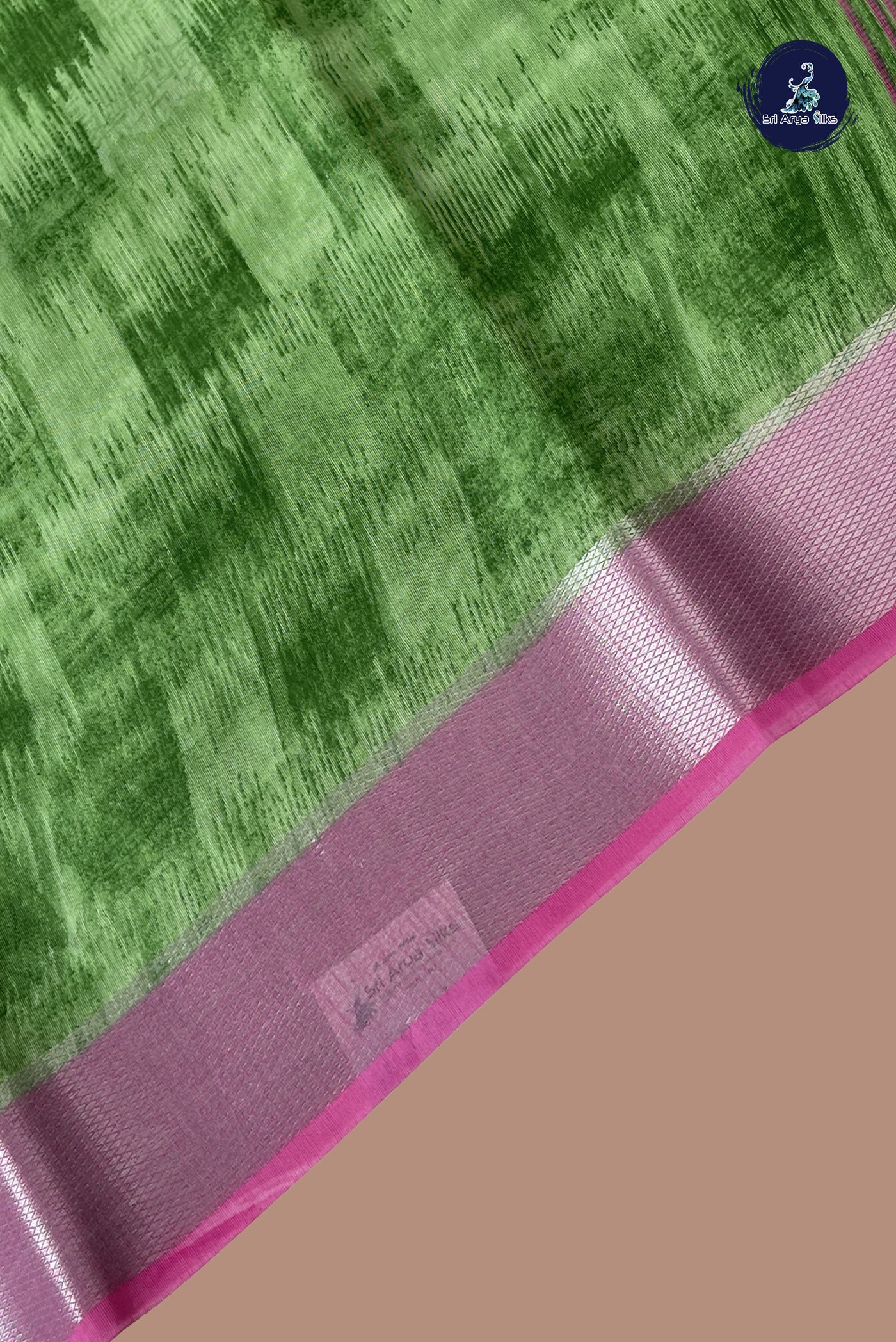 Green Chanderi Saree with Printed Pattern