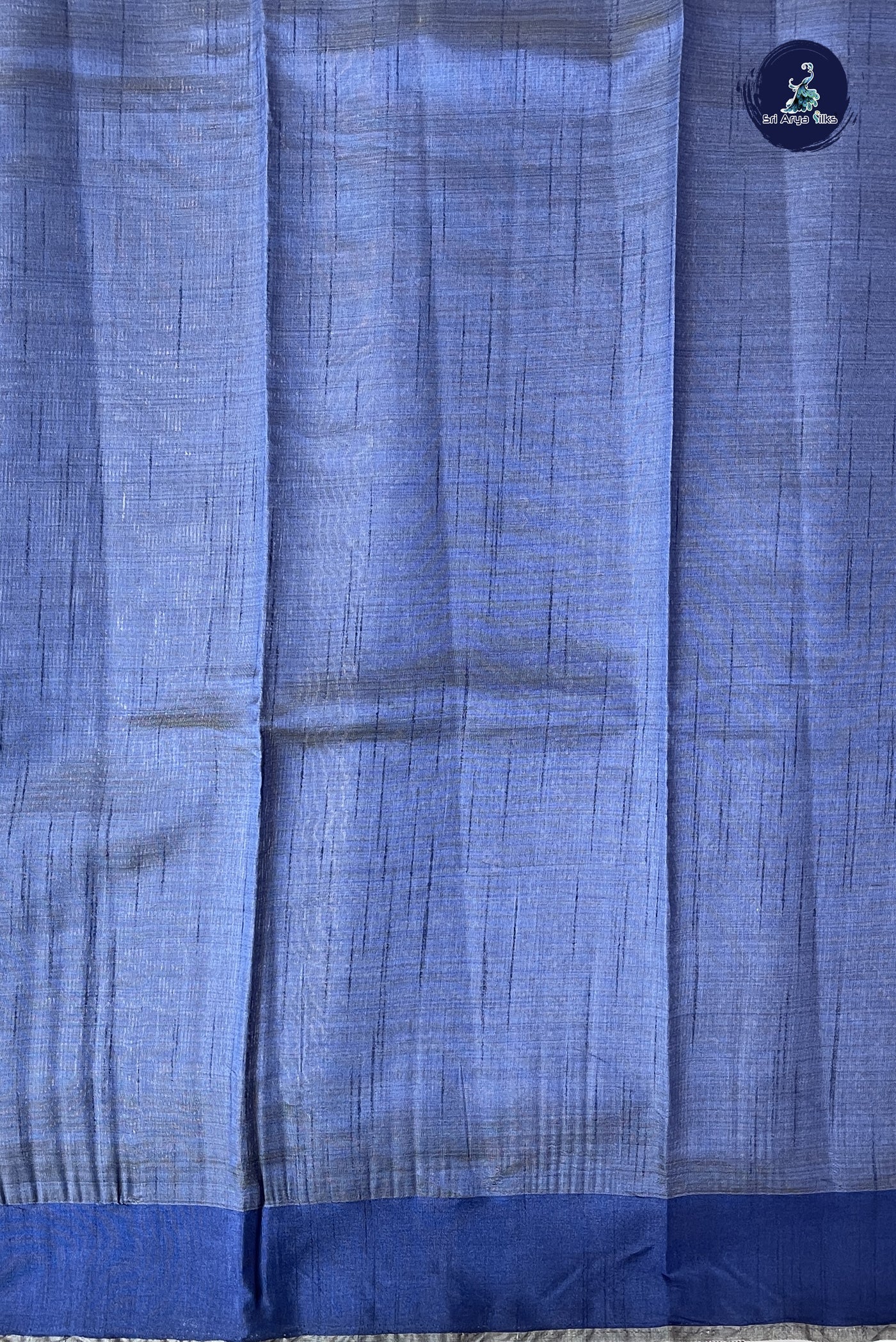 Blue Semi Tussar Saree With Printed Pattern