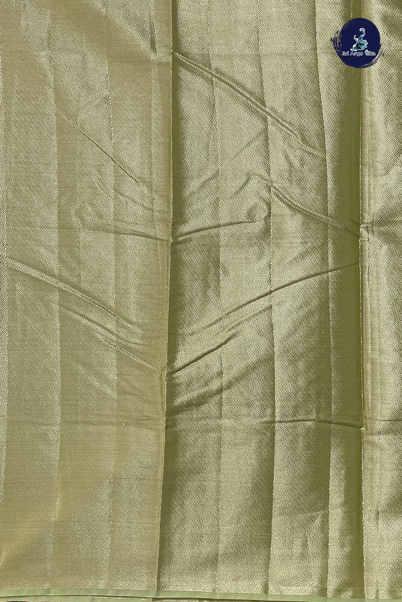Light Green Semi Banarasi Saree With Zari Woven Pattern