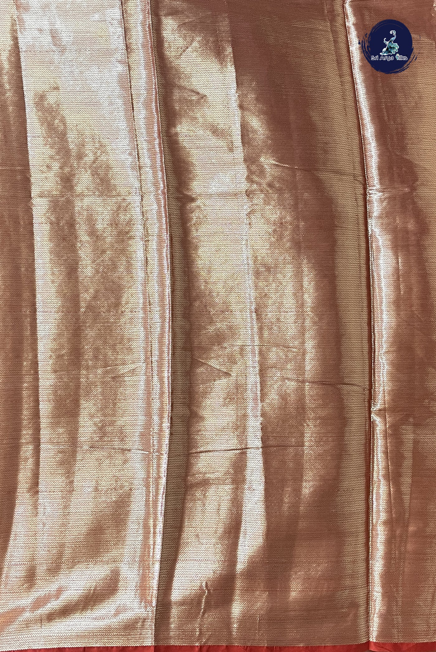 Red Semi Banarasi Saree With Zari Woven Pattern