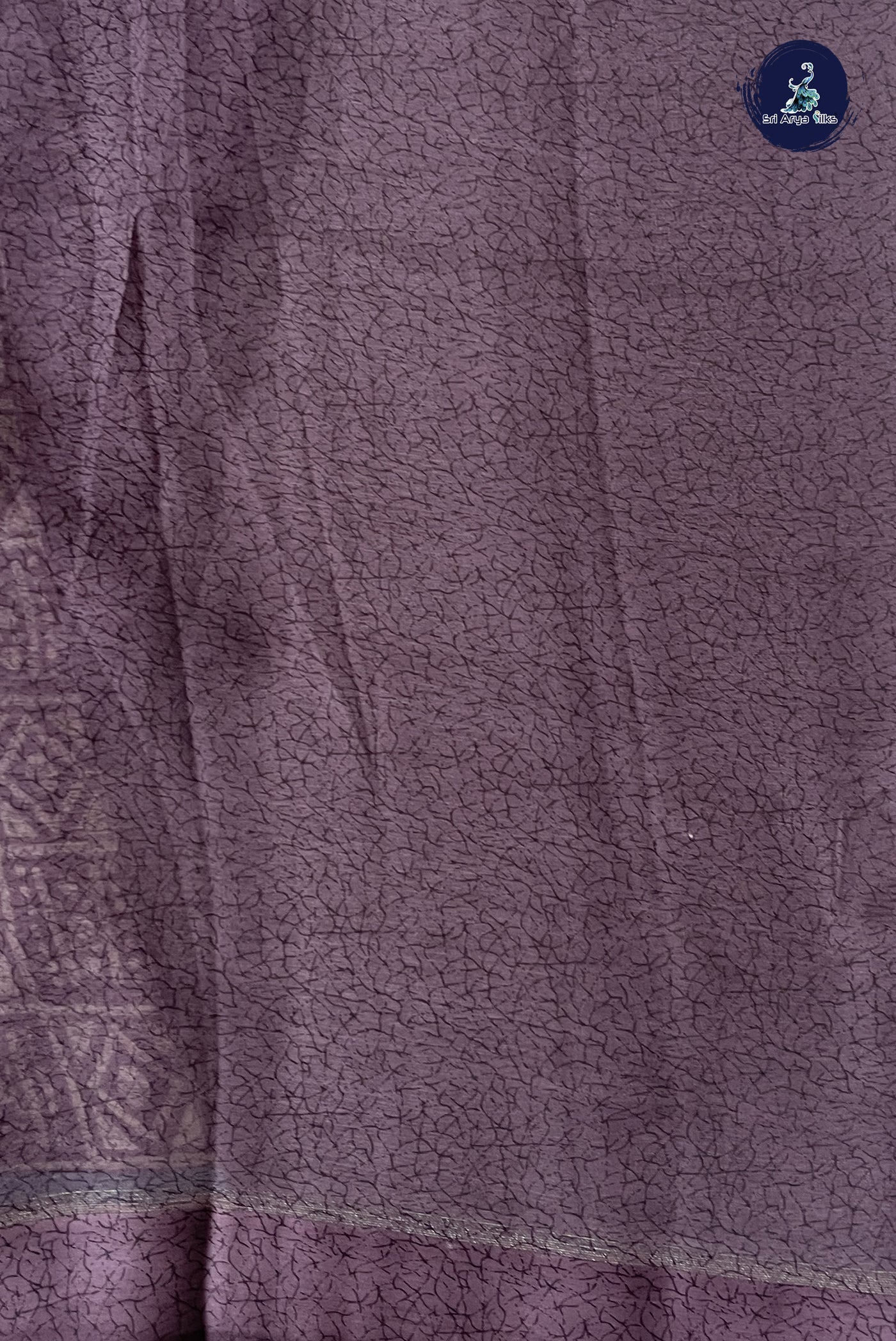 Lavender Chiffon Saree With Printed Pattern