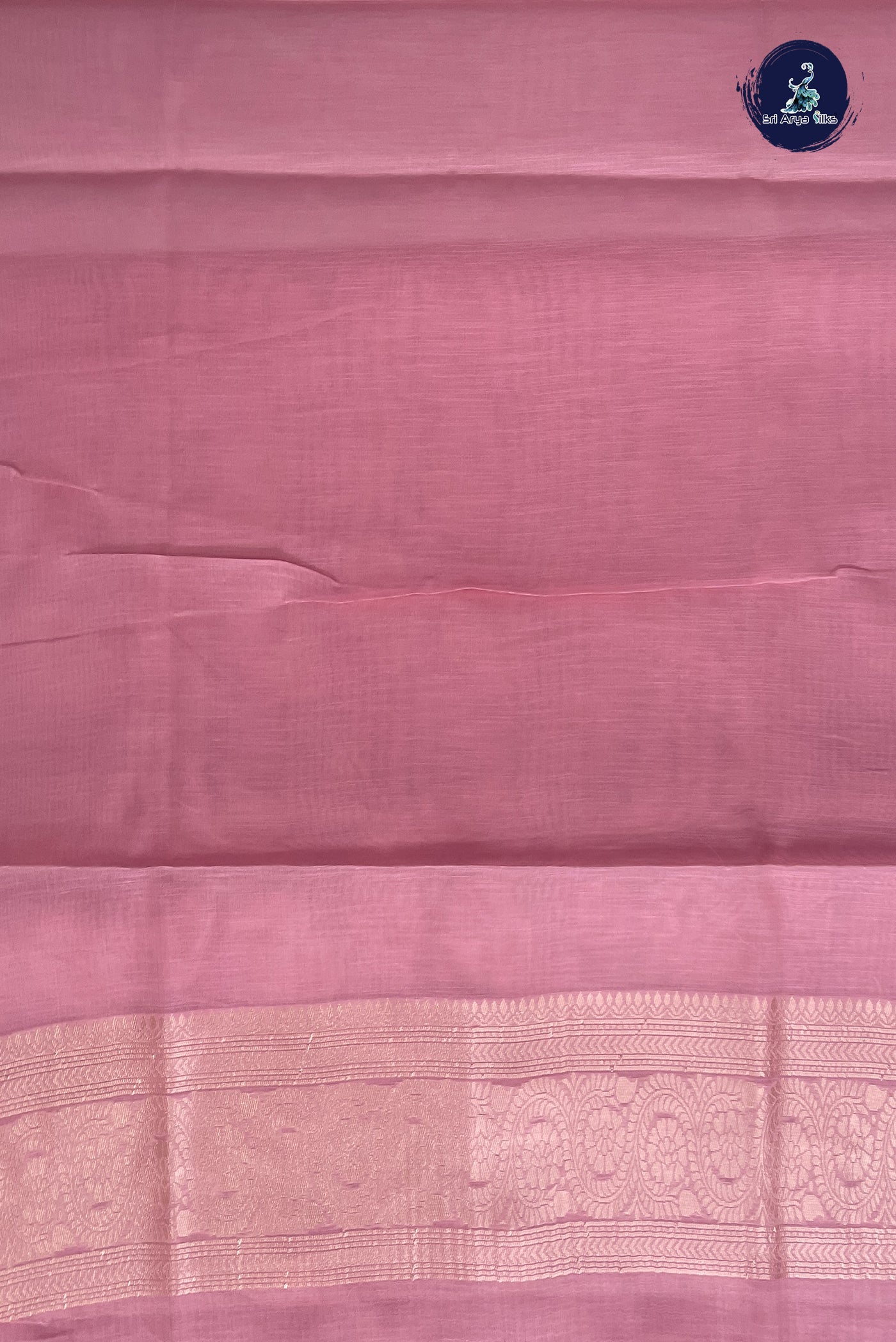 Light Pink Art Silk Saree With Jamdani Work Pattern