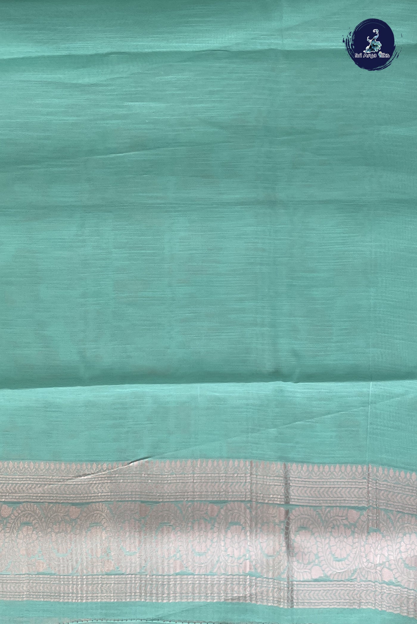 Sea Green Art Silk Saree With Jamdani Work Pattern