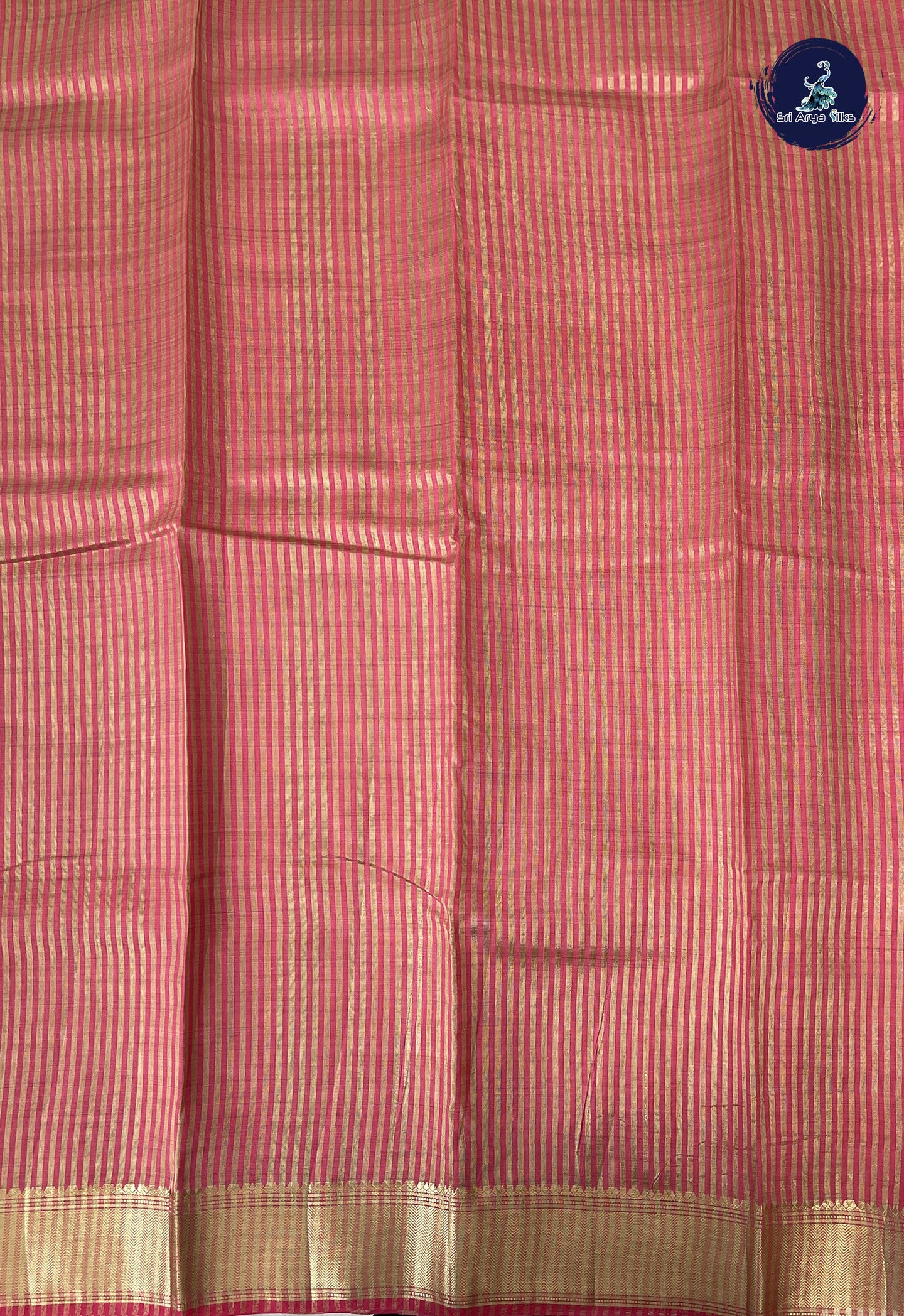 Pink Semi Tussar Saree With Printed Pattern